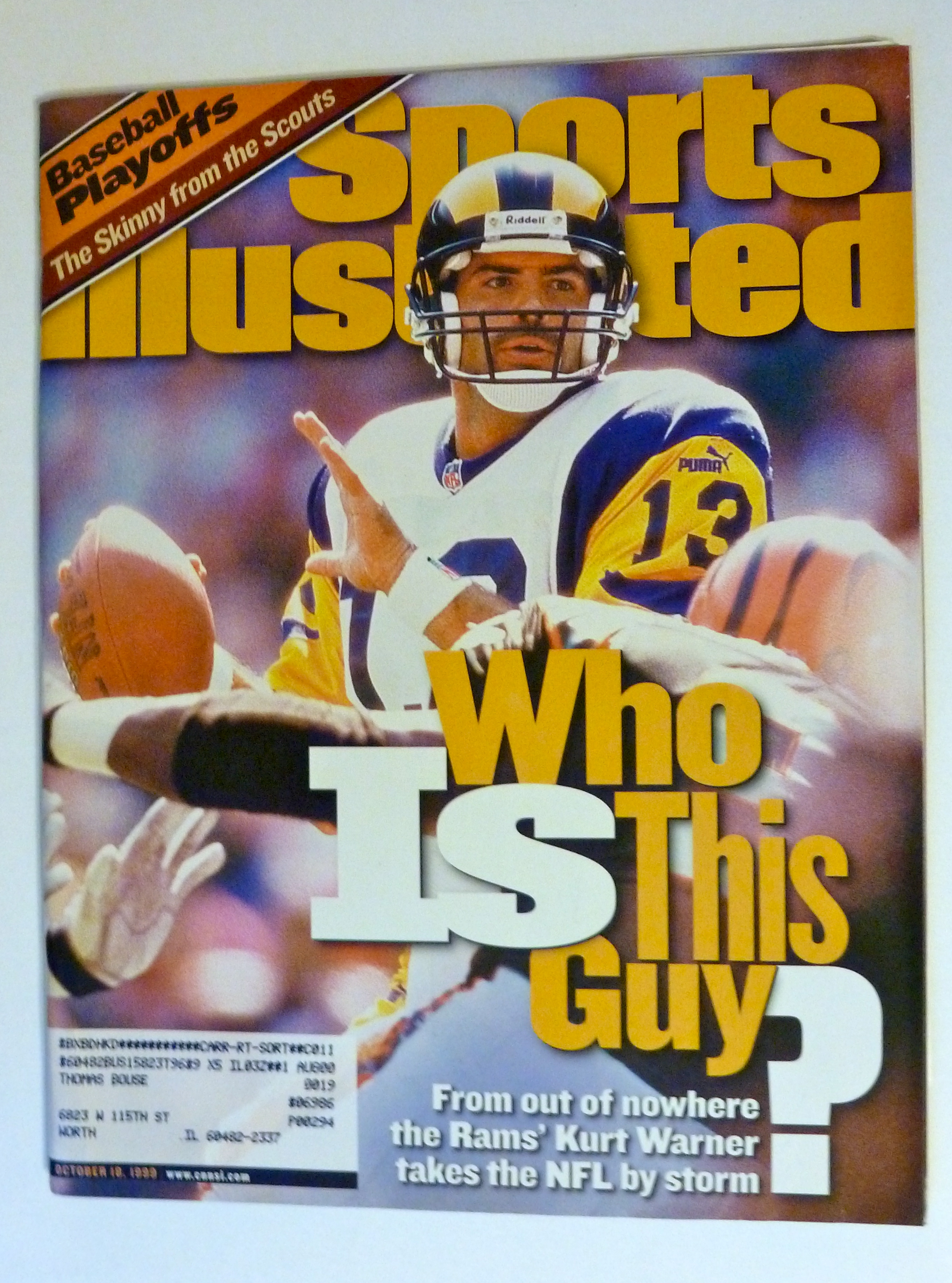Sports Illustrated Magazine October 18, 1999 Kurt W