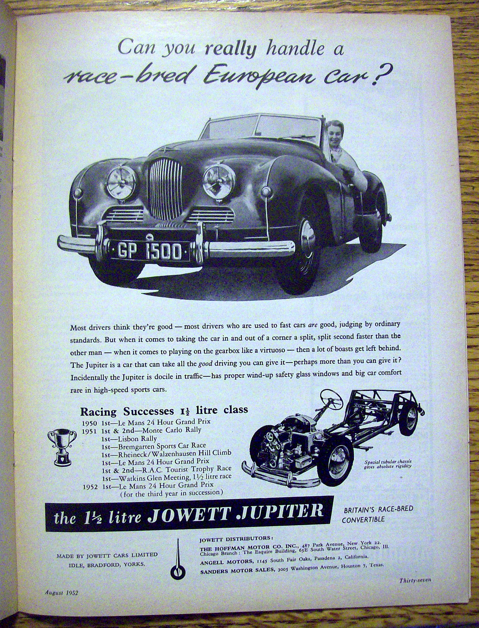 Motor Trend Magazine August 1952 Florida Sport Custom