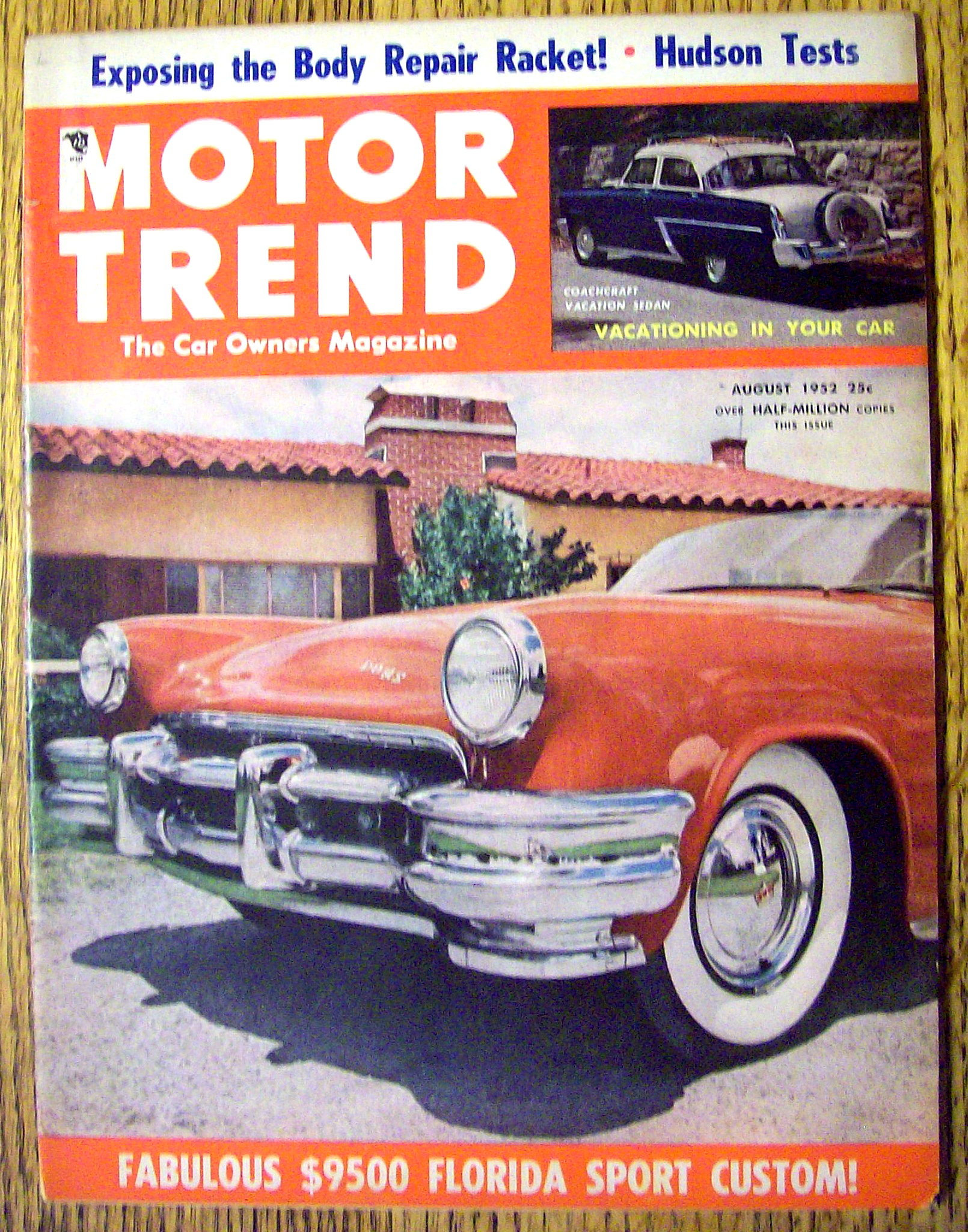 Motor Trend Magazine August 1952 Florida Sport Custom
