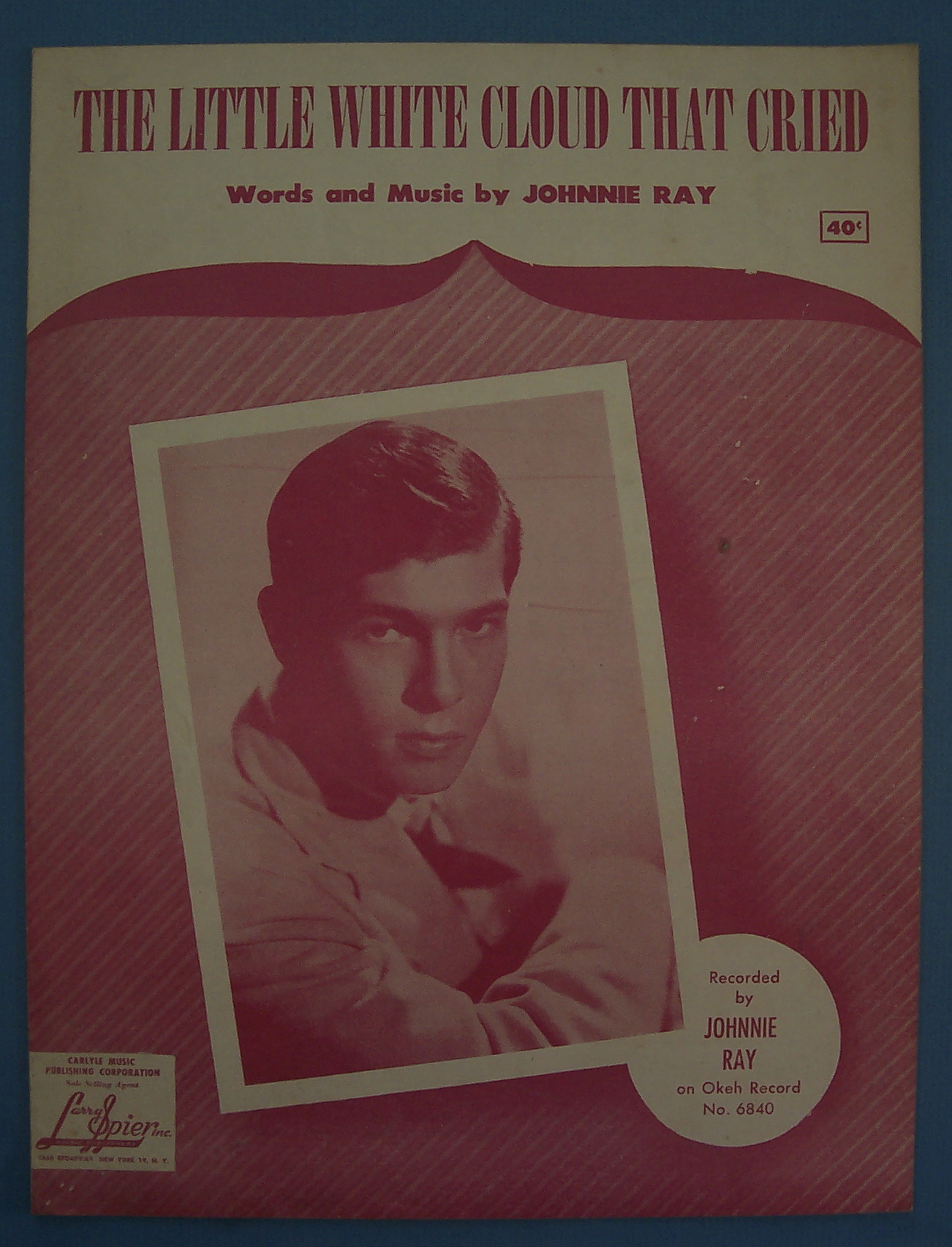 Sheet Music For 1951 The Little White Cloud That Cried