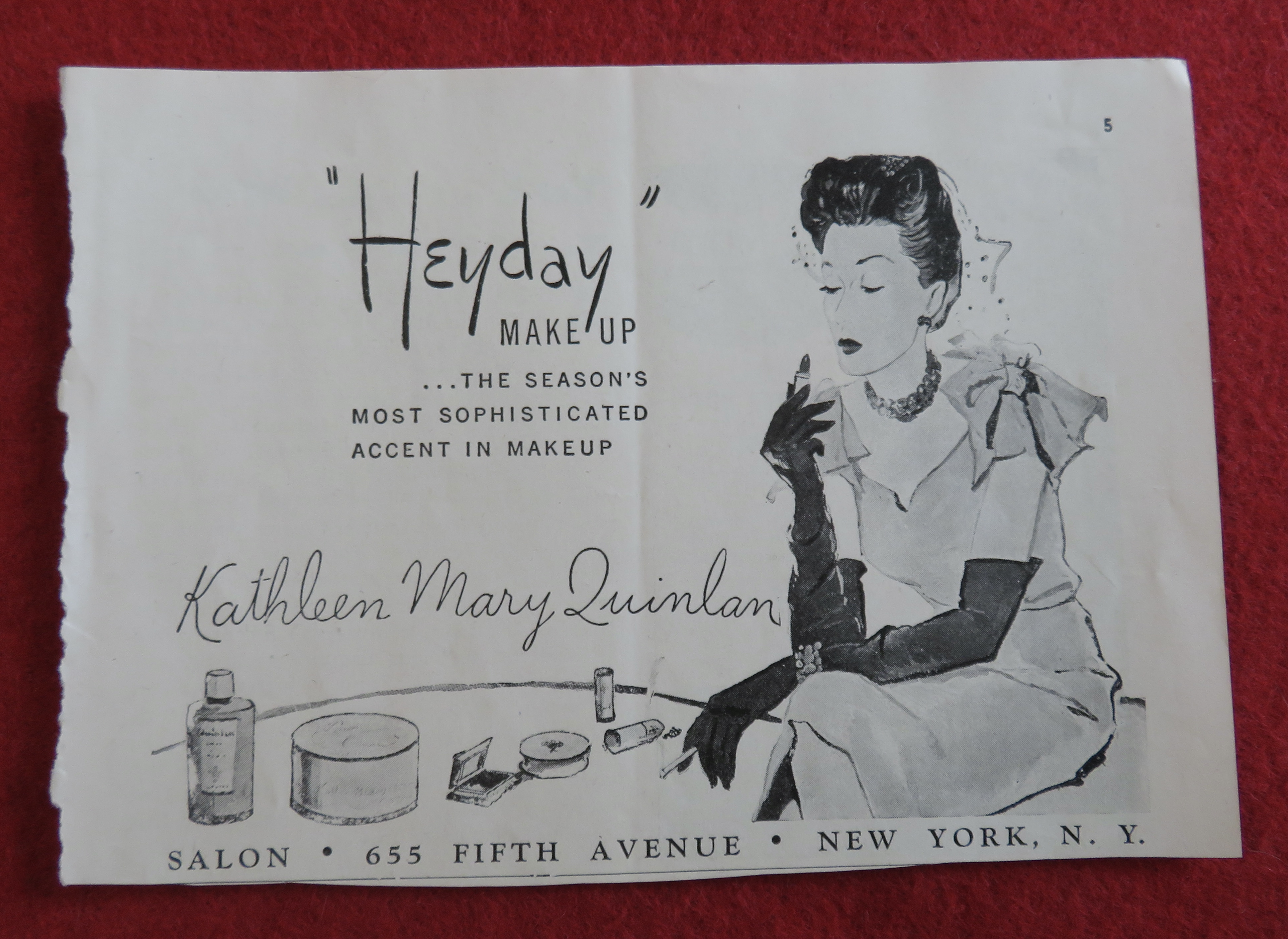 1943 Heyday Make Up with Woman Holding Lipstick