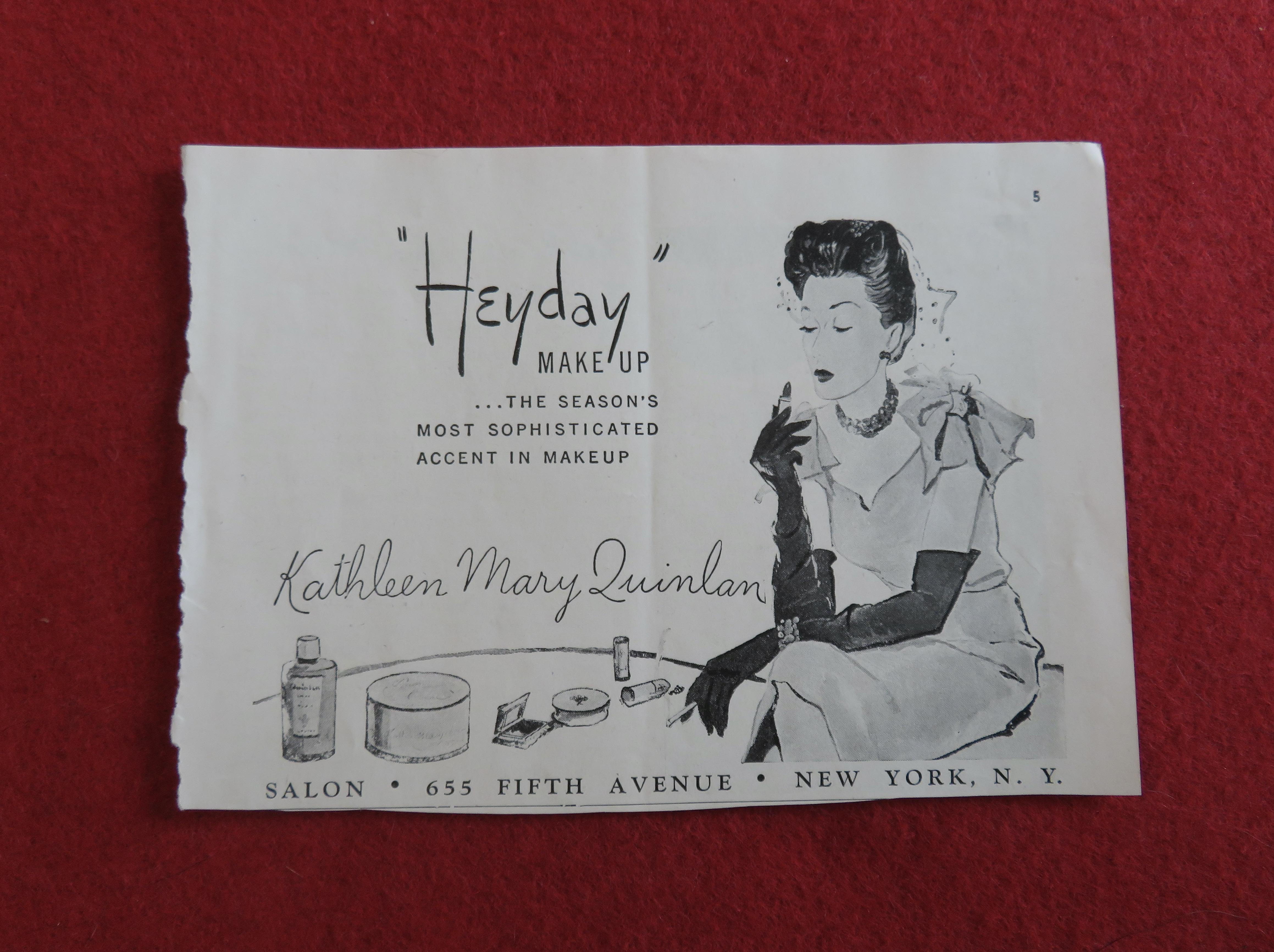 1943 Heyday Make Up with Woman Holding Lipstick