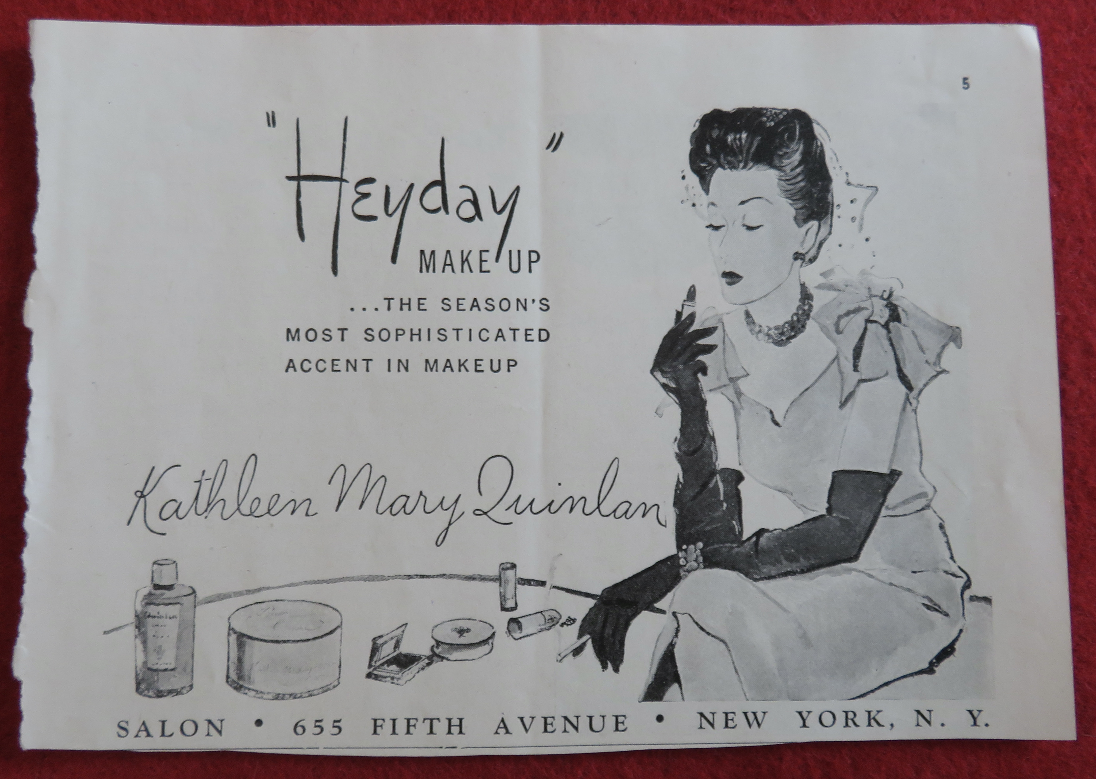 1943 Heyday Make Up with Woman Holding Lipstick