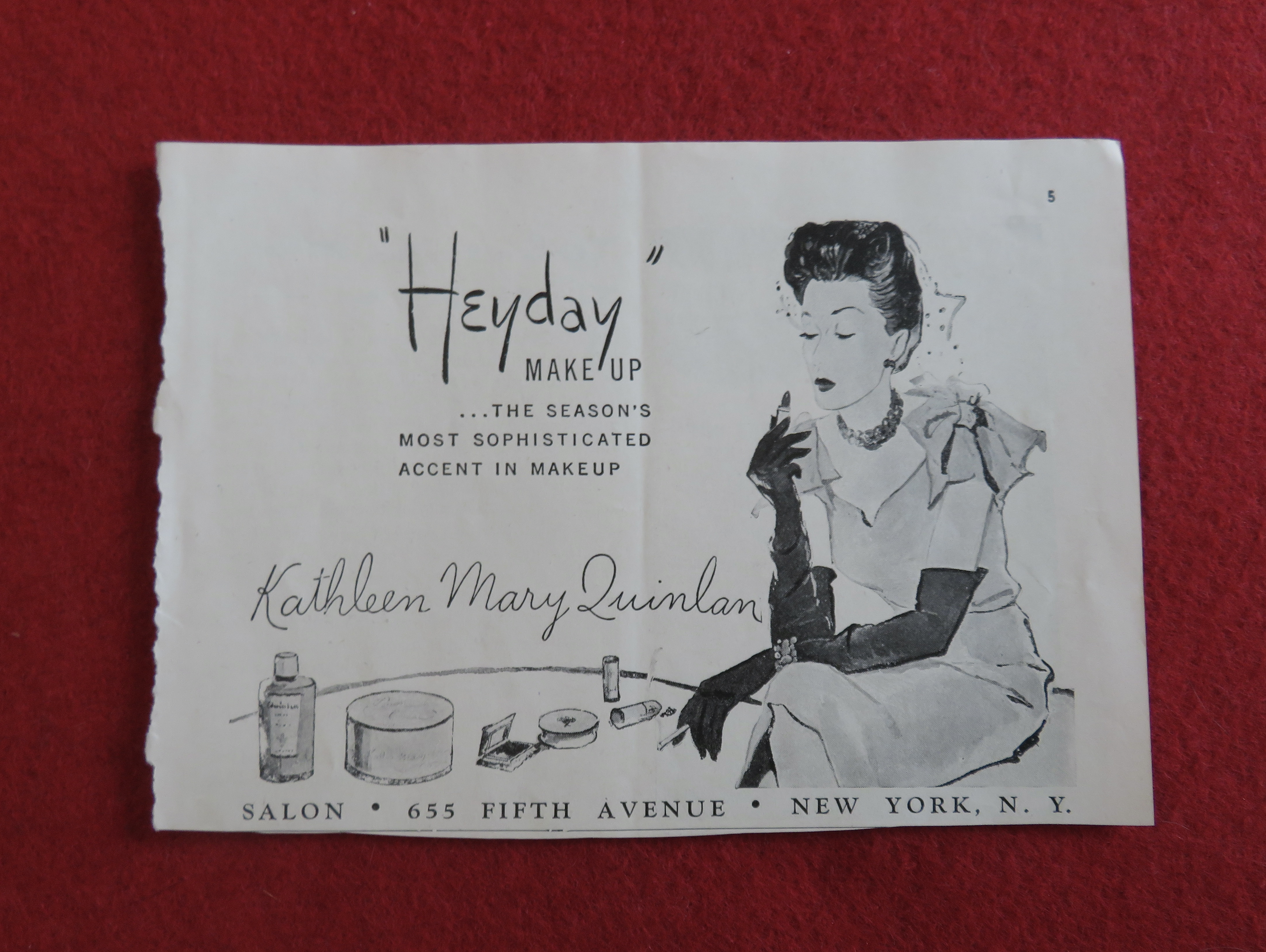 1943 Heyday Make Up with Woman Holding Lipstick