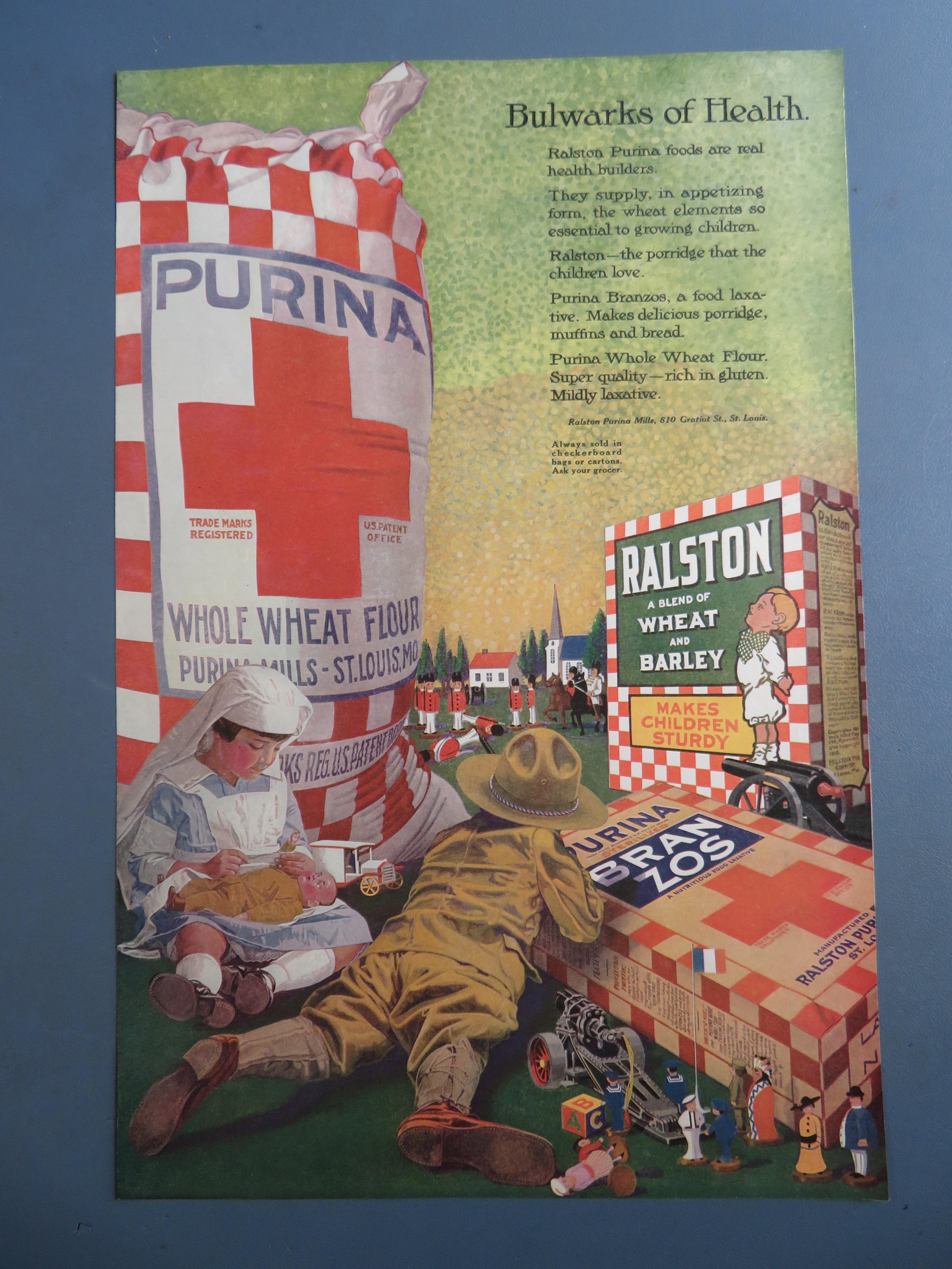 1919 Ralston Purina Foods with Little Girl & Boy
