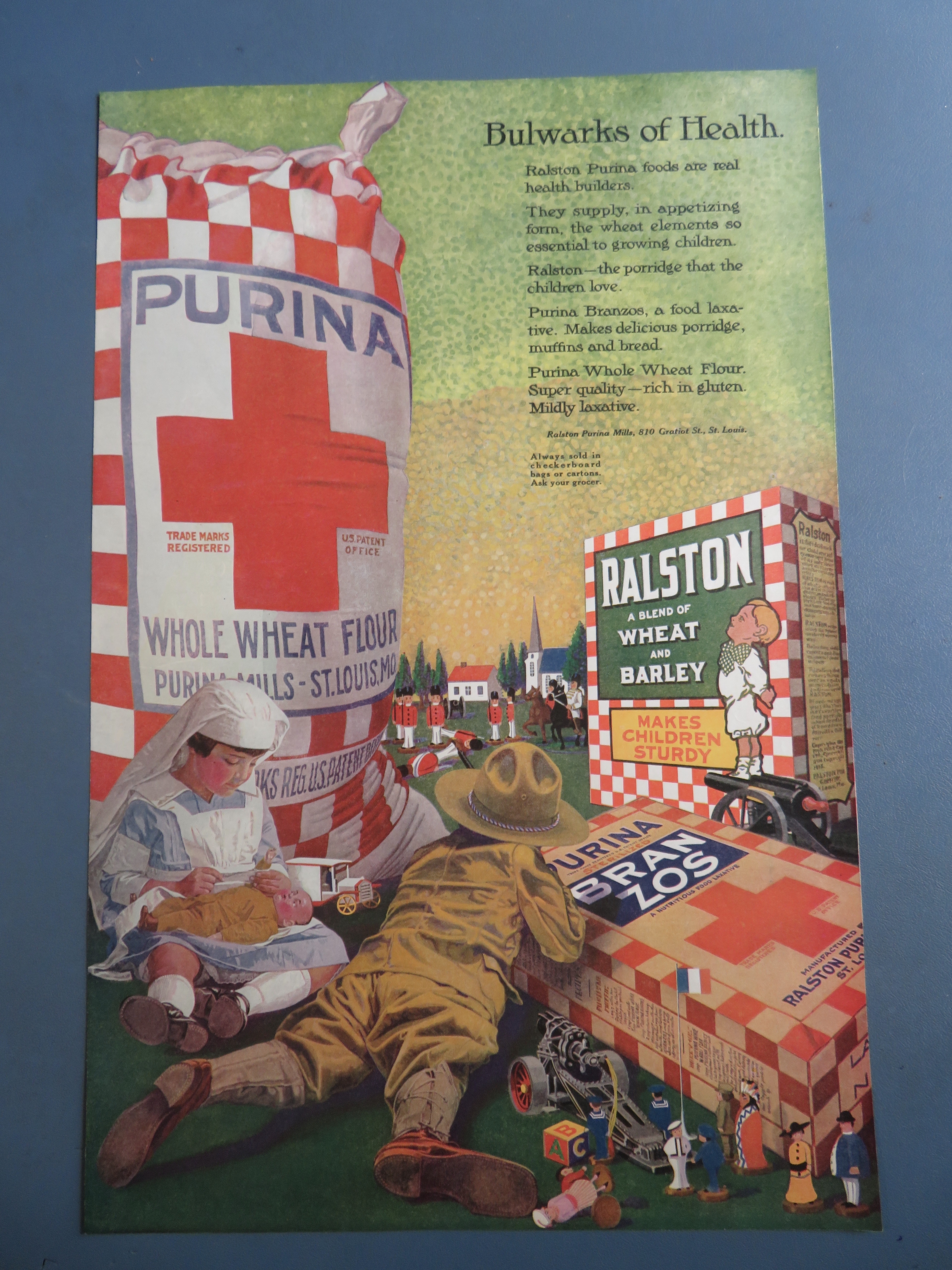 1919 Ralston Purina Foods with Little Girl & Boy