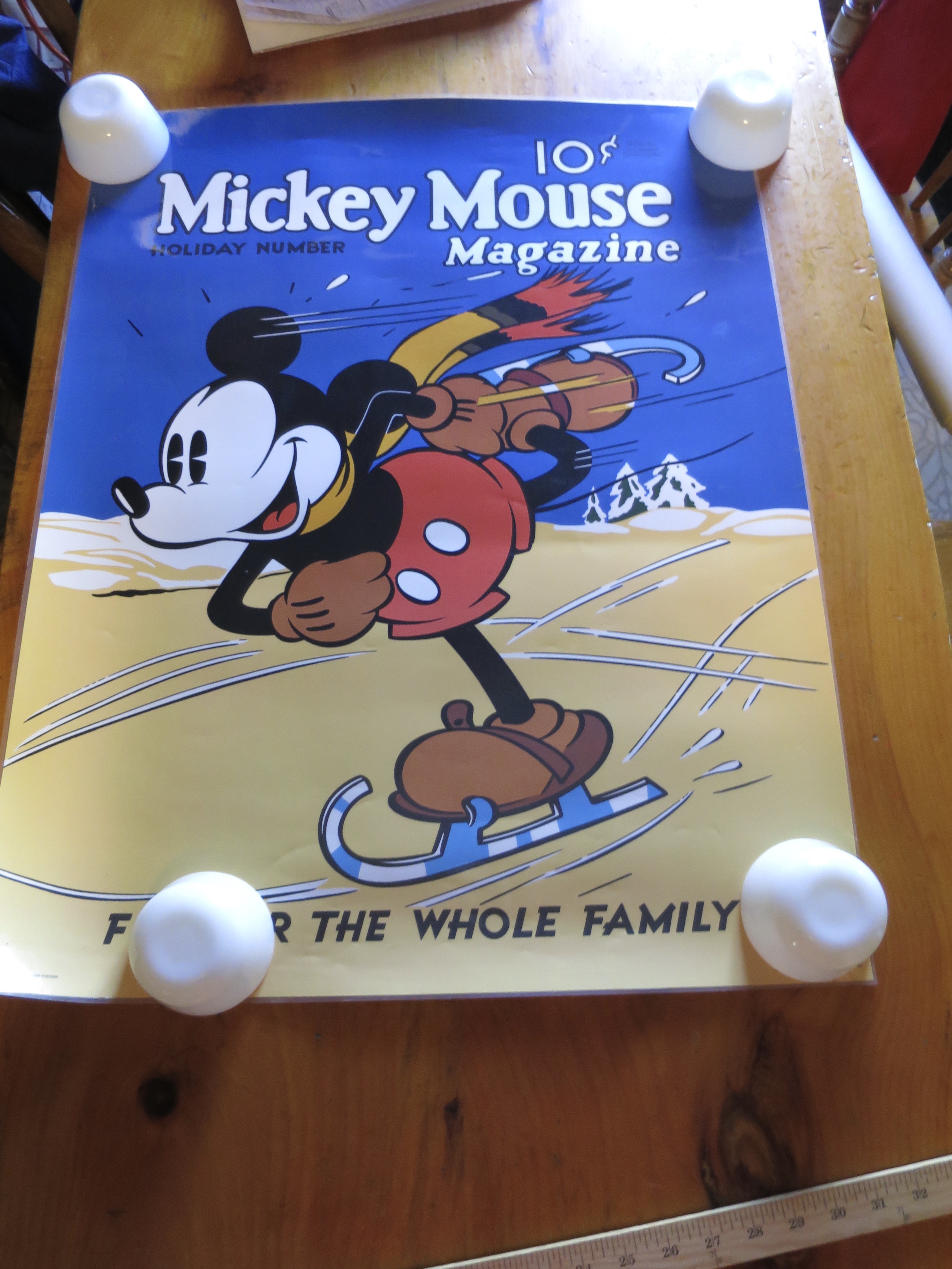 Vintage Mickey Mouse 10¢ Magazine Poster Fun for the Whole Family