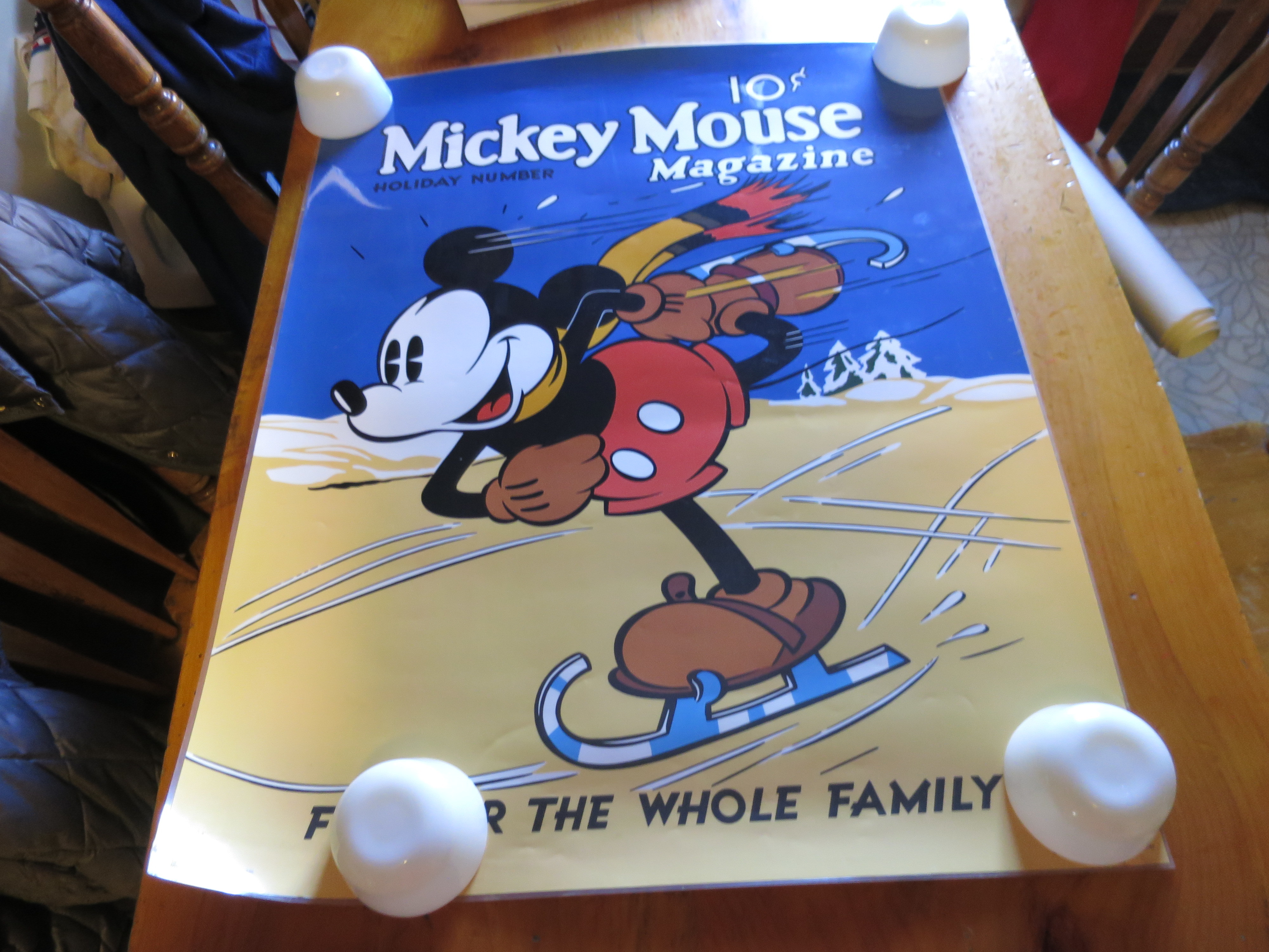Vintage Mickey Mouse 10¢ Magazine Poster Fun for the Whole Family