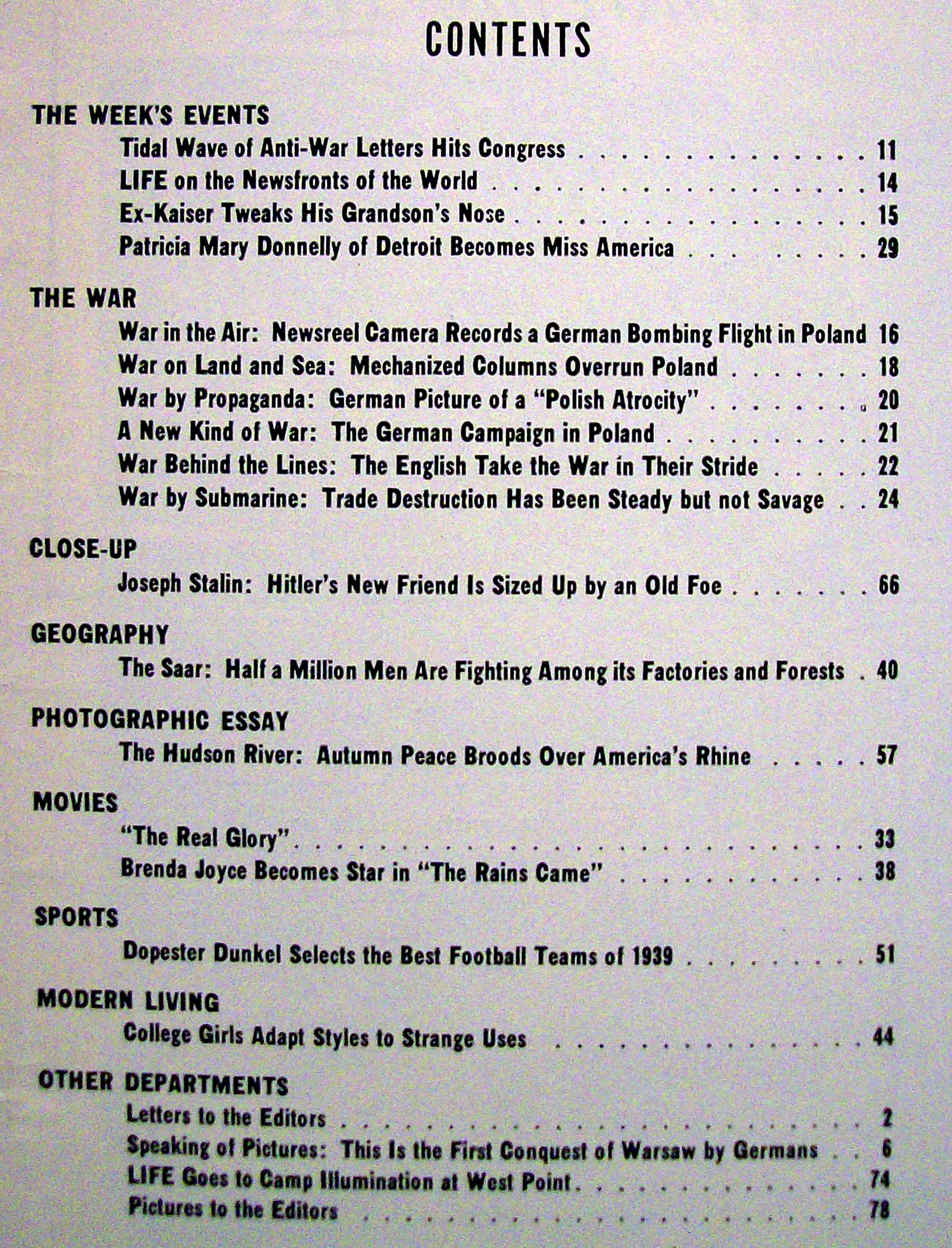 Life  Magazine - October 2, 1939 - Cordell Hull
