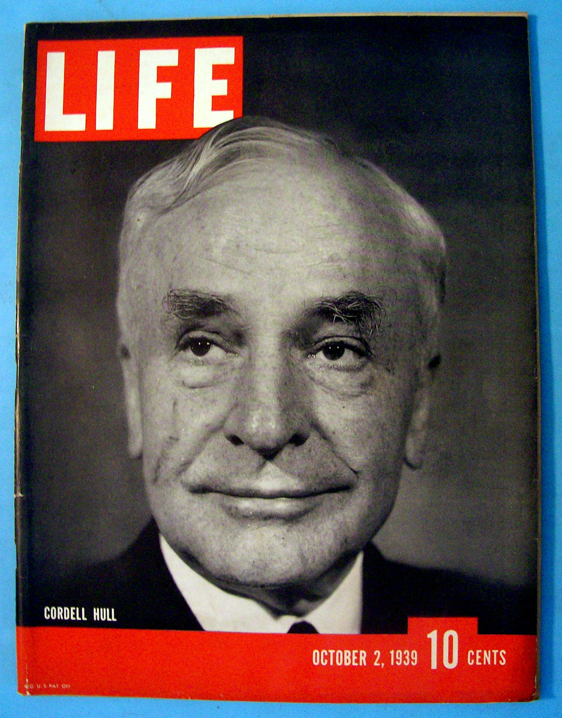 Life  Magazine - October 2, 1939 - Cordell Hull