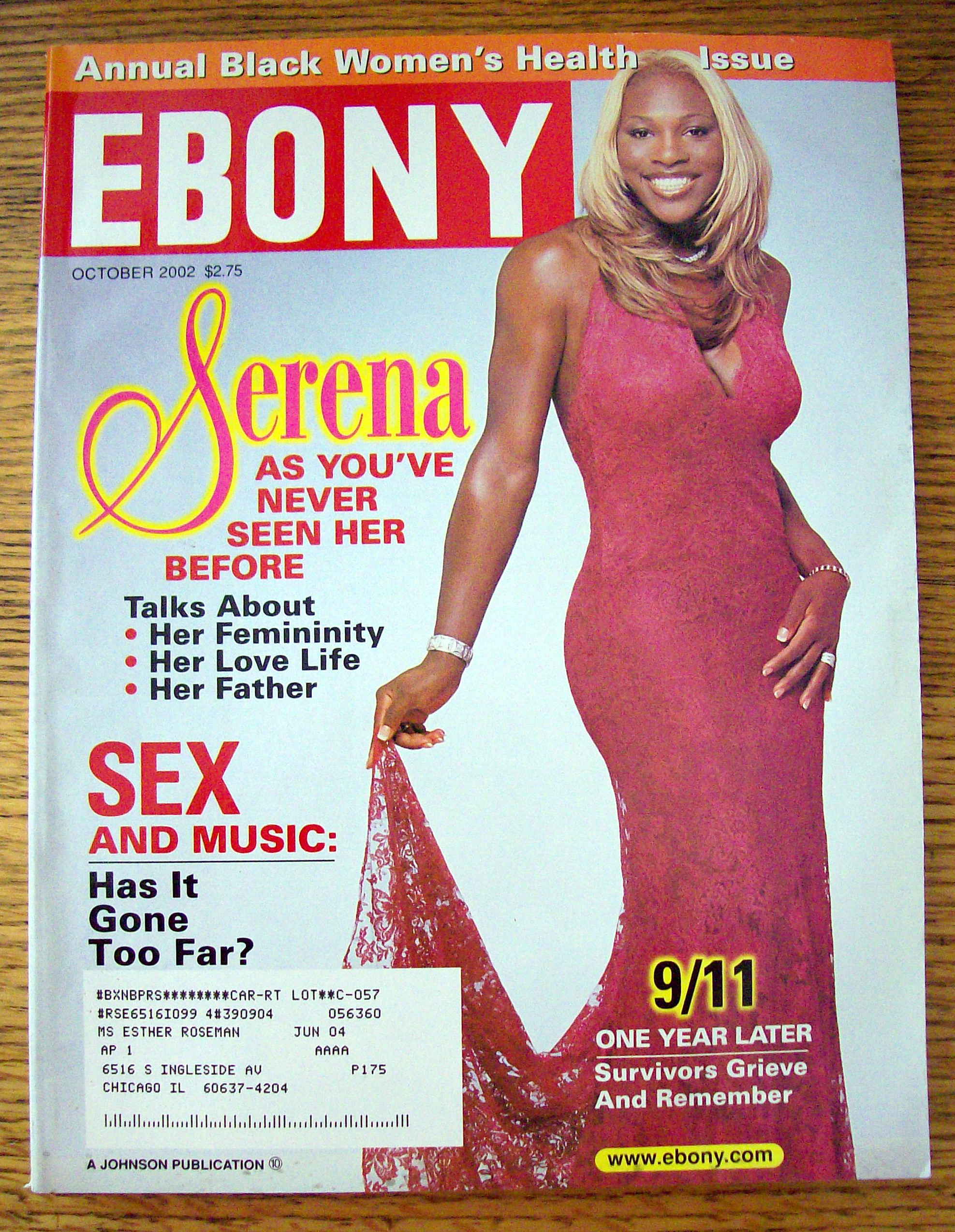 Ebony Magazine - October 2002 - Serena
