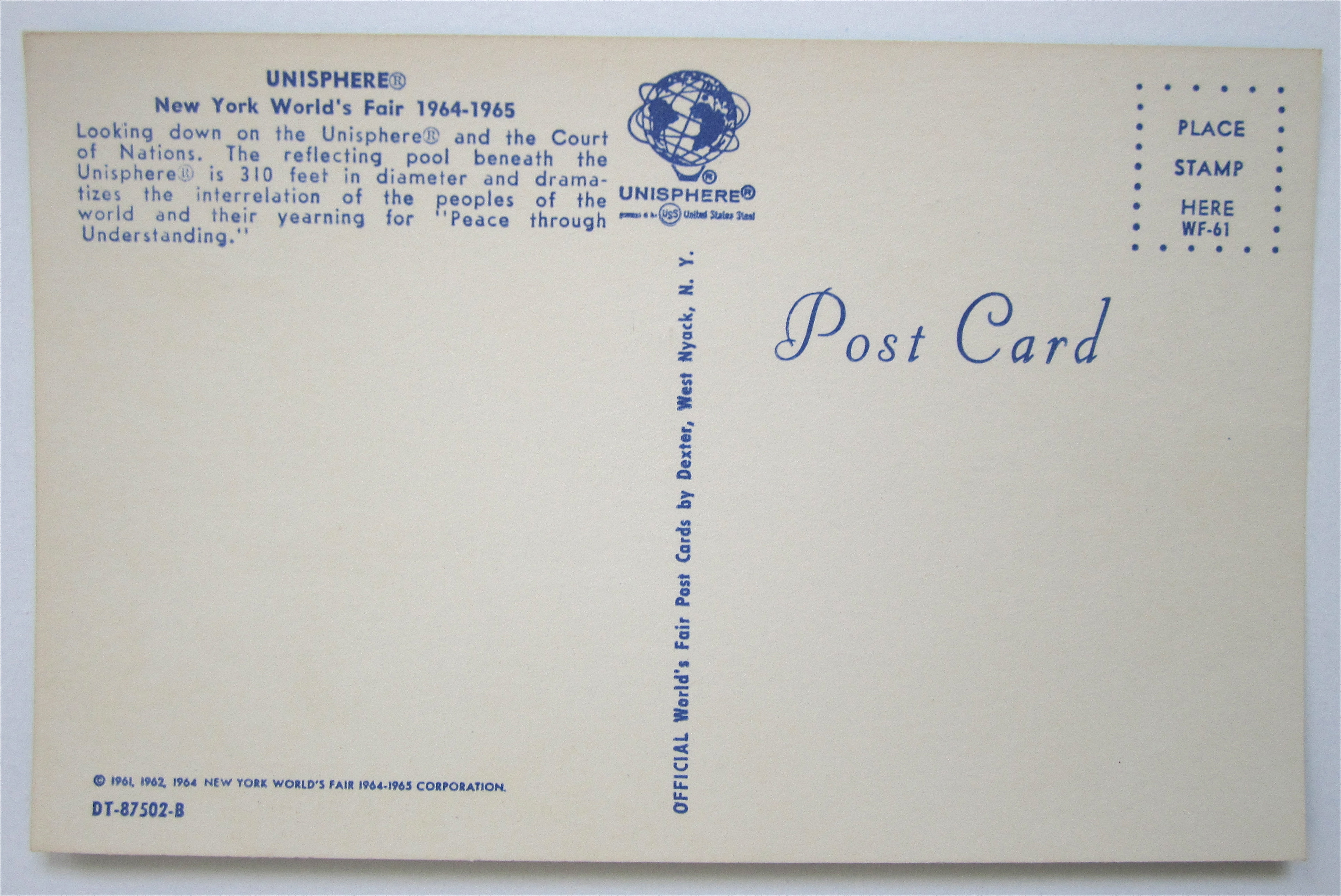 Unisphere & Court Of Nations, New York Fair Postcard