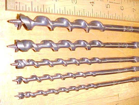 Price Pineknot Brace Auger Bit Set  Ino. W. Price