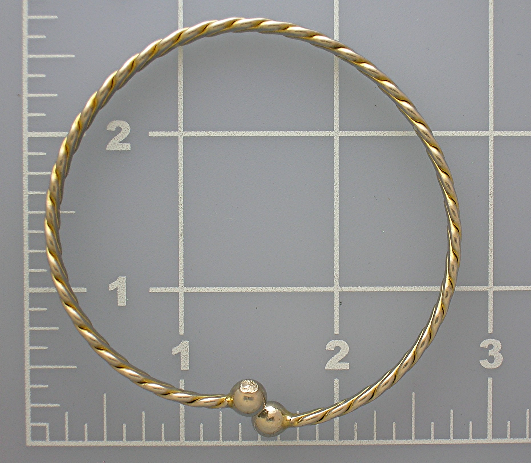 Silver Wrap Bracelet with Ball ends