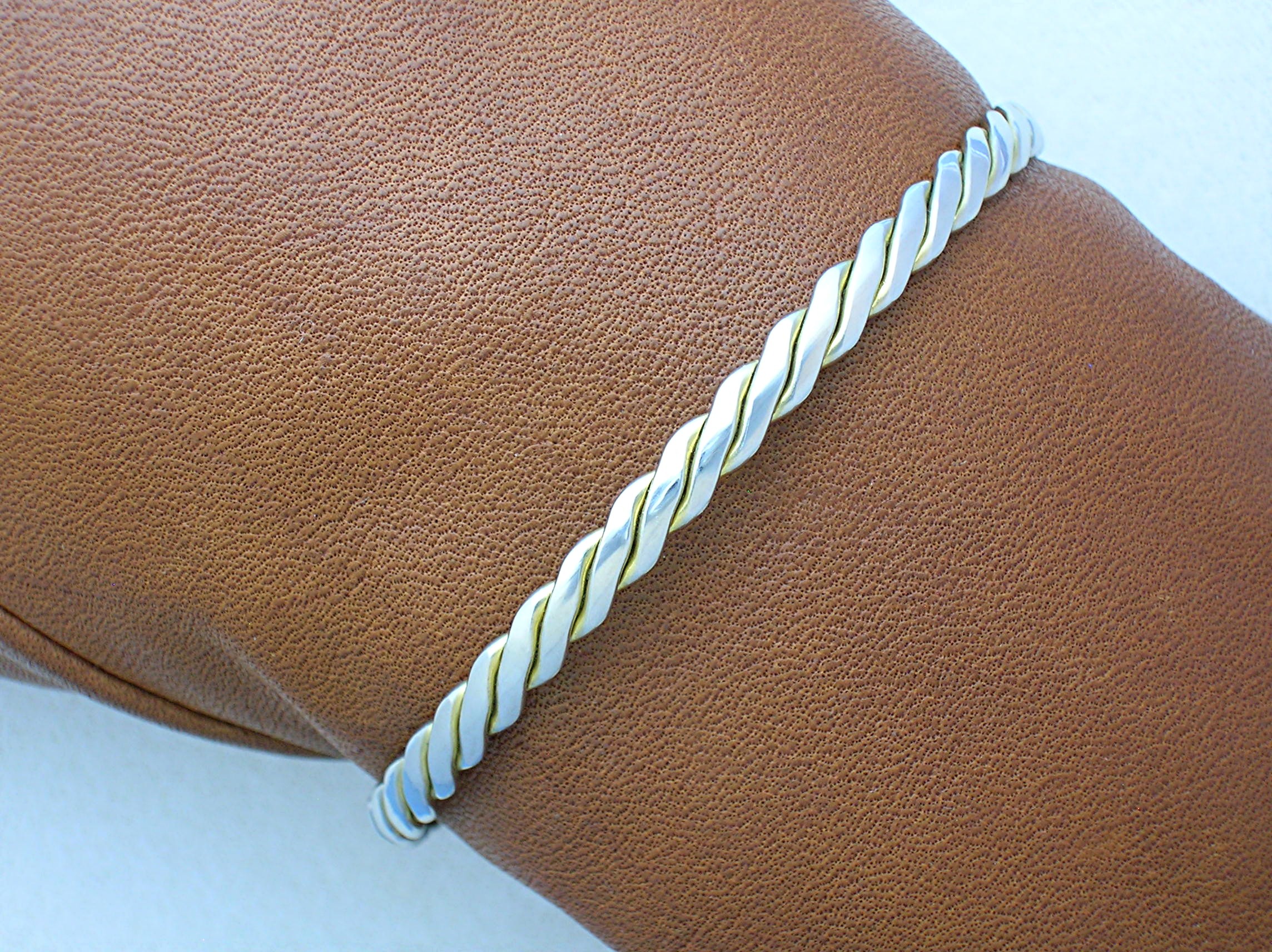 Silver Wrap Bracelet with Ball ends