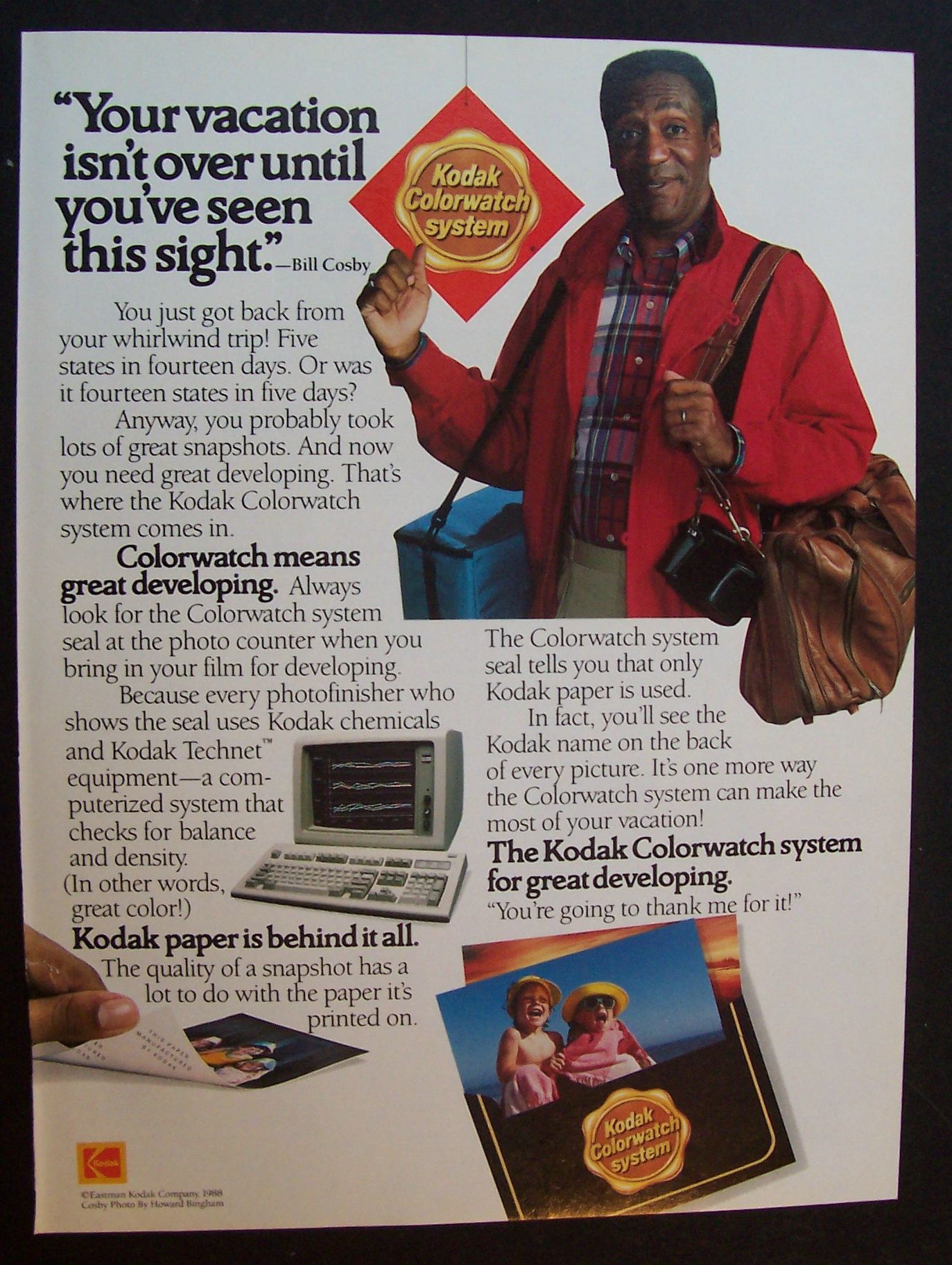 1989 Kodak Colorwatch System with Bill Cosby
