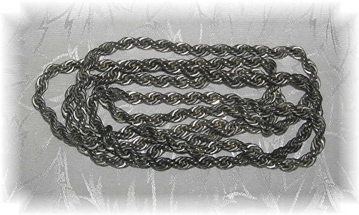 41 Inch Silver Rope Necklace