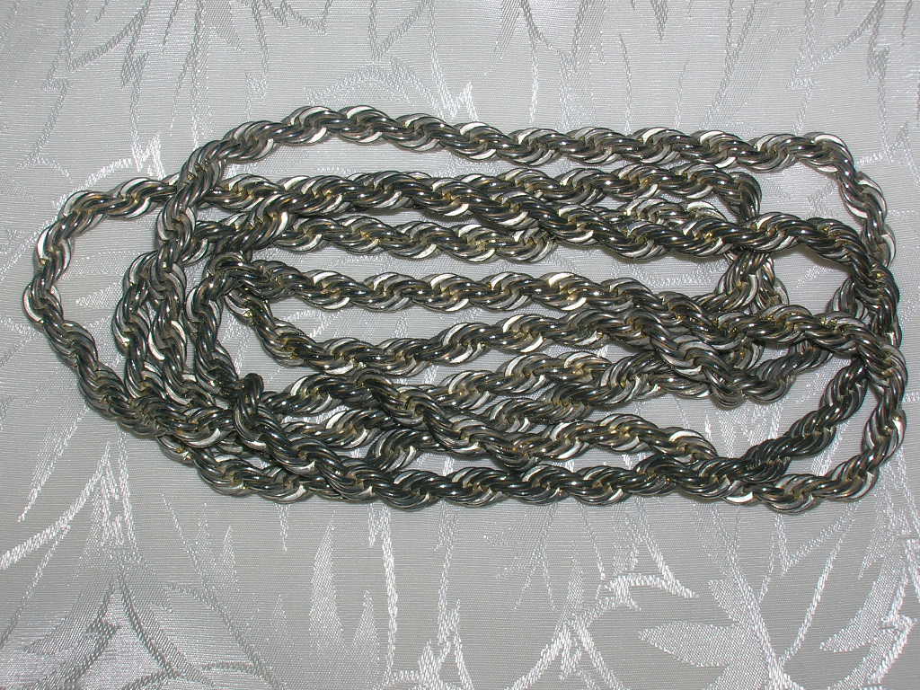 41 Inch Silver Rope Necklace