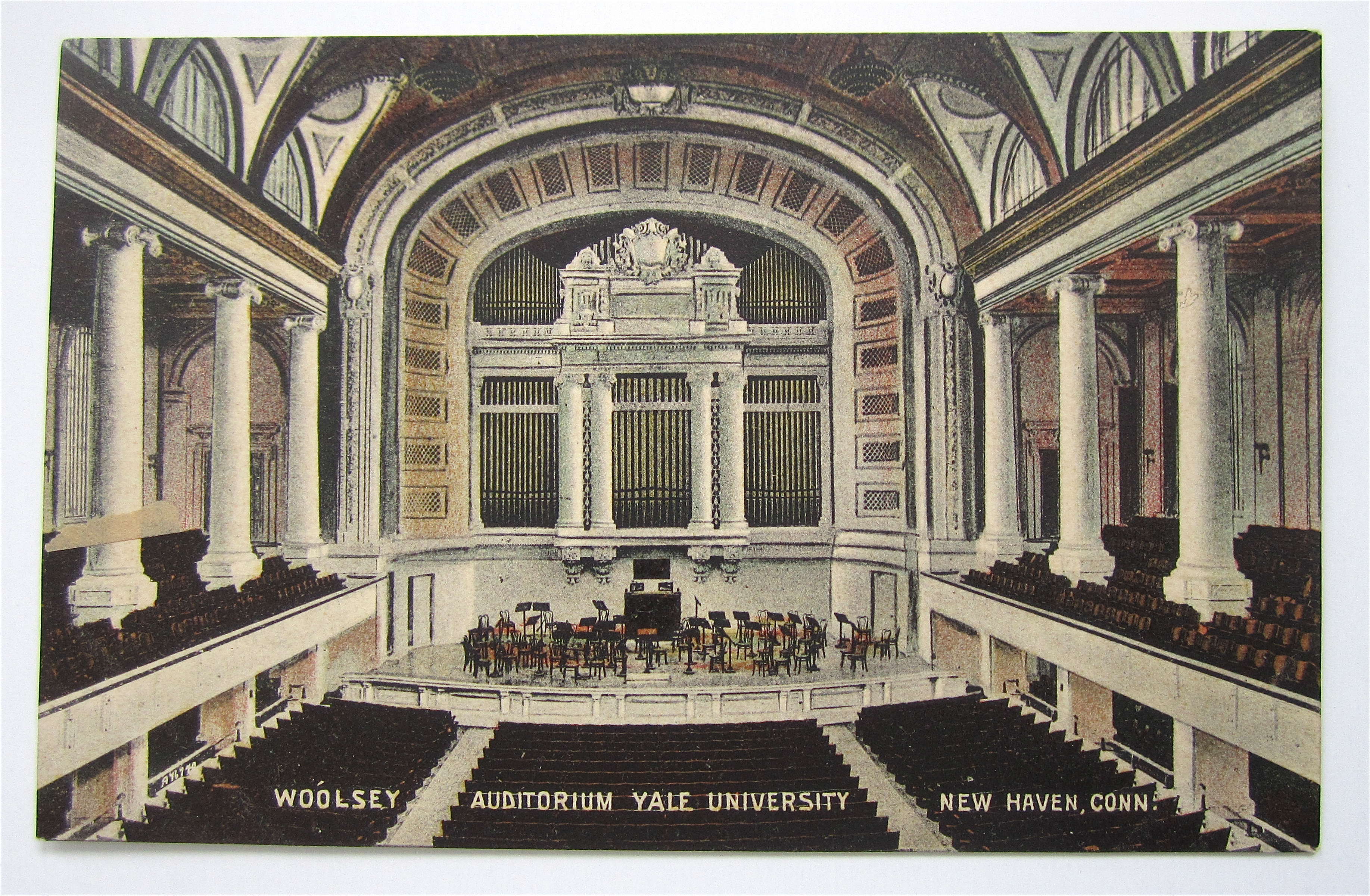 Yale University Postcard (Woolsey Auditorium)