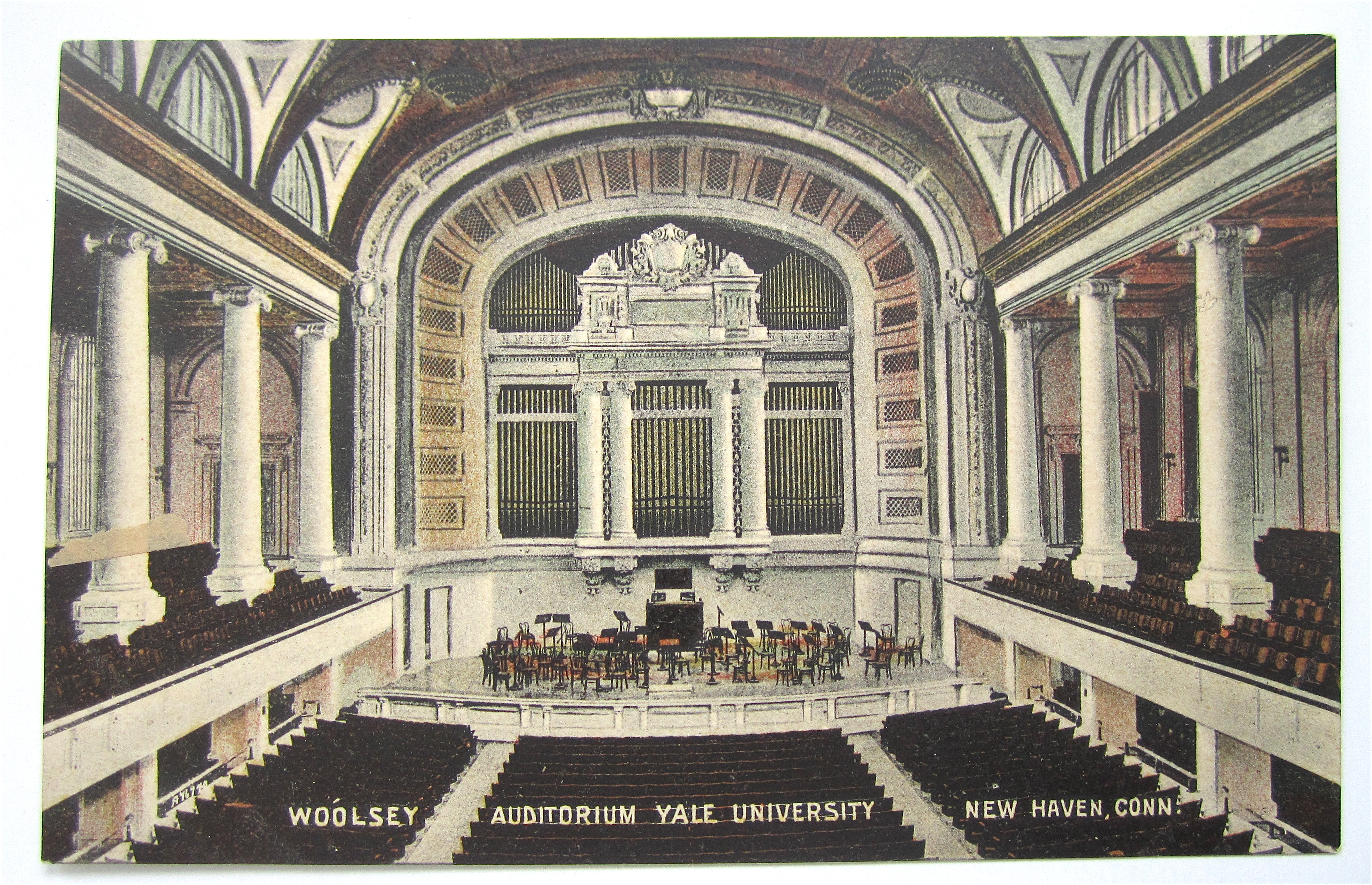 Yale University Postcard (Woolsey Auditorium)