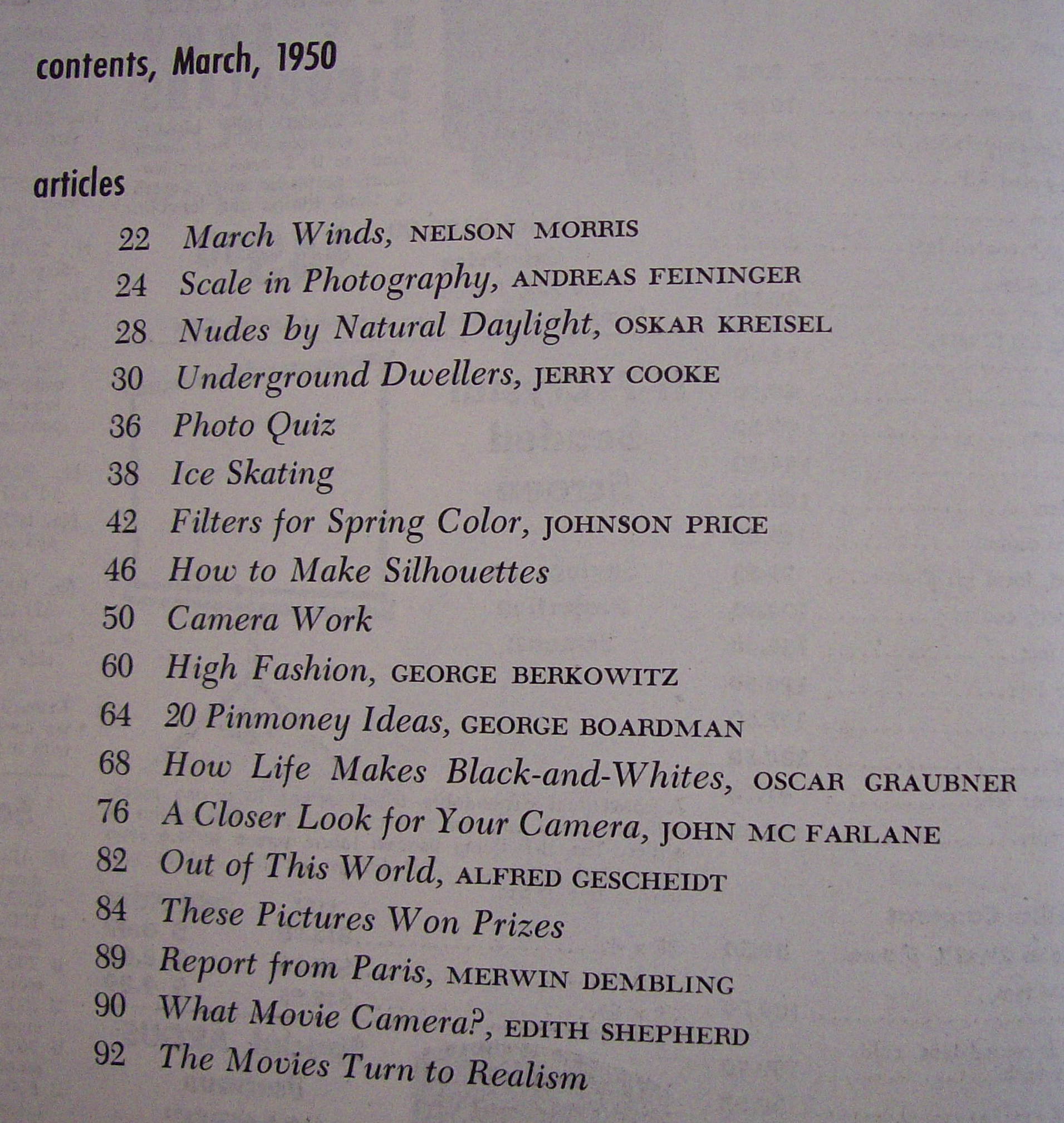 Modern Photography Magazine - March 1950