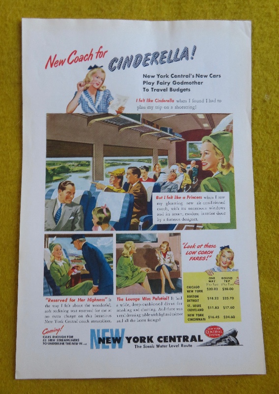 1946 New York Central With New Coach For Cinderella