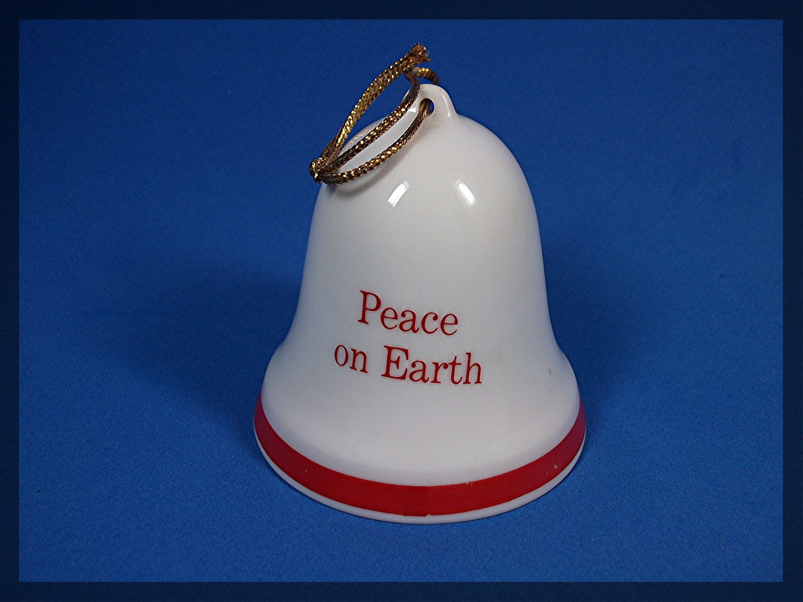 Christmas tree ornament bell Peace on Earth