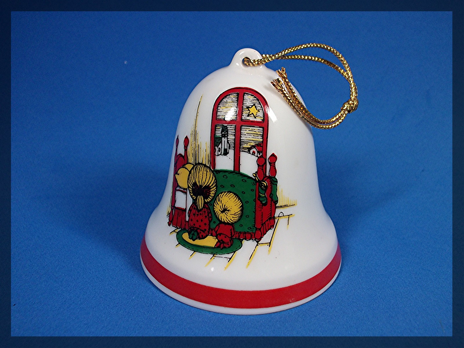 Christmas tree ornament bell Peace on Earth