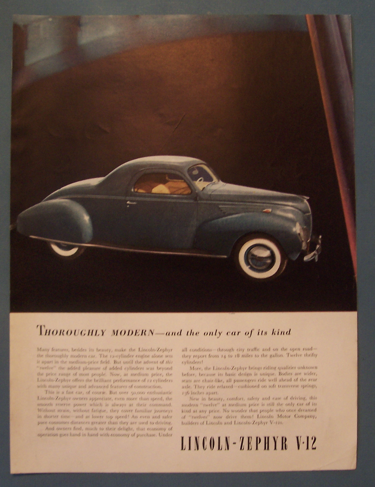 1938 Lincoln Zephyr V-12 with Lovely Lincoln