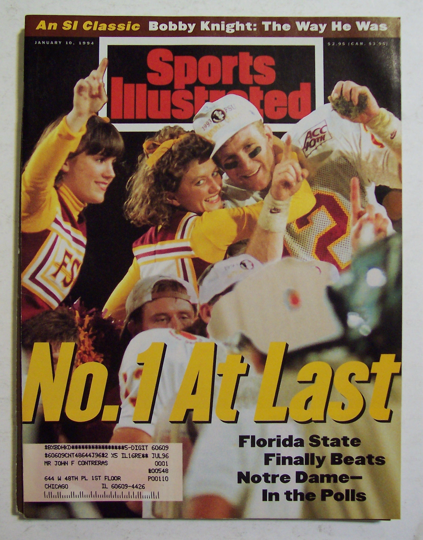 Sports Illustrated Magazine - January 10, 1994
