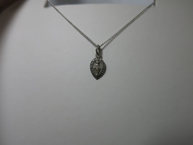 Mary Conceived Without Sin Medal Pendant 18 inch chain
