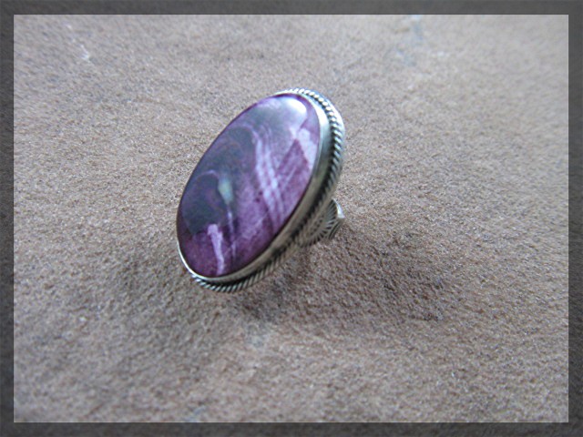 Ring Sterling Silver Purple Spiny Oyster  JOE TENORIO