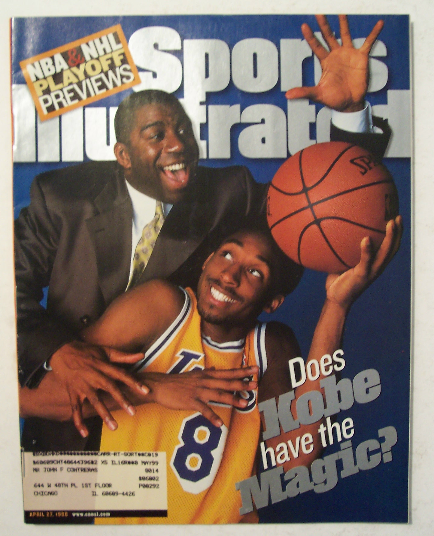 Sports Illustrated Magazine-April 27, 1998-Kobe & Magic