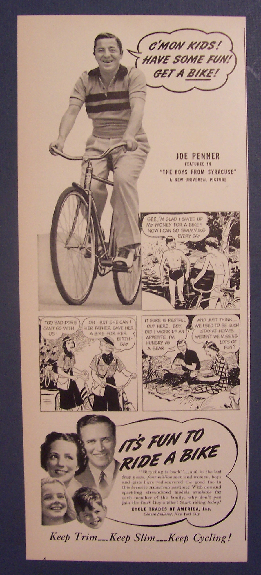 1940 Ride A Bike with Joe Penner