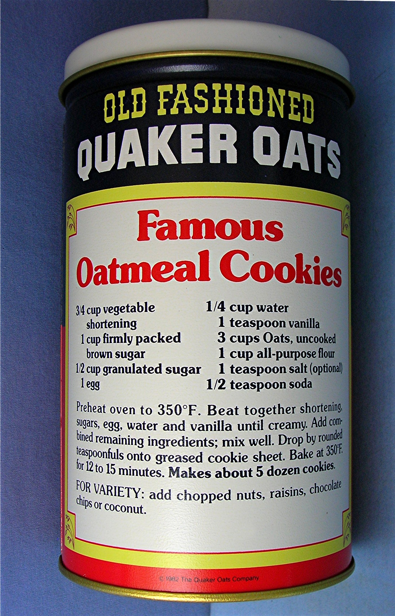 Quaker Oats 1982Limited Edition Tin