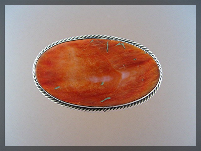 Ring Orange Spiny Oyster Sterling Silver JOE TENORIO