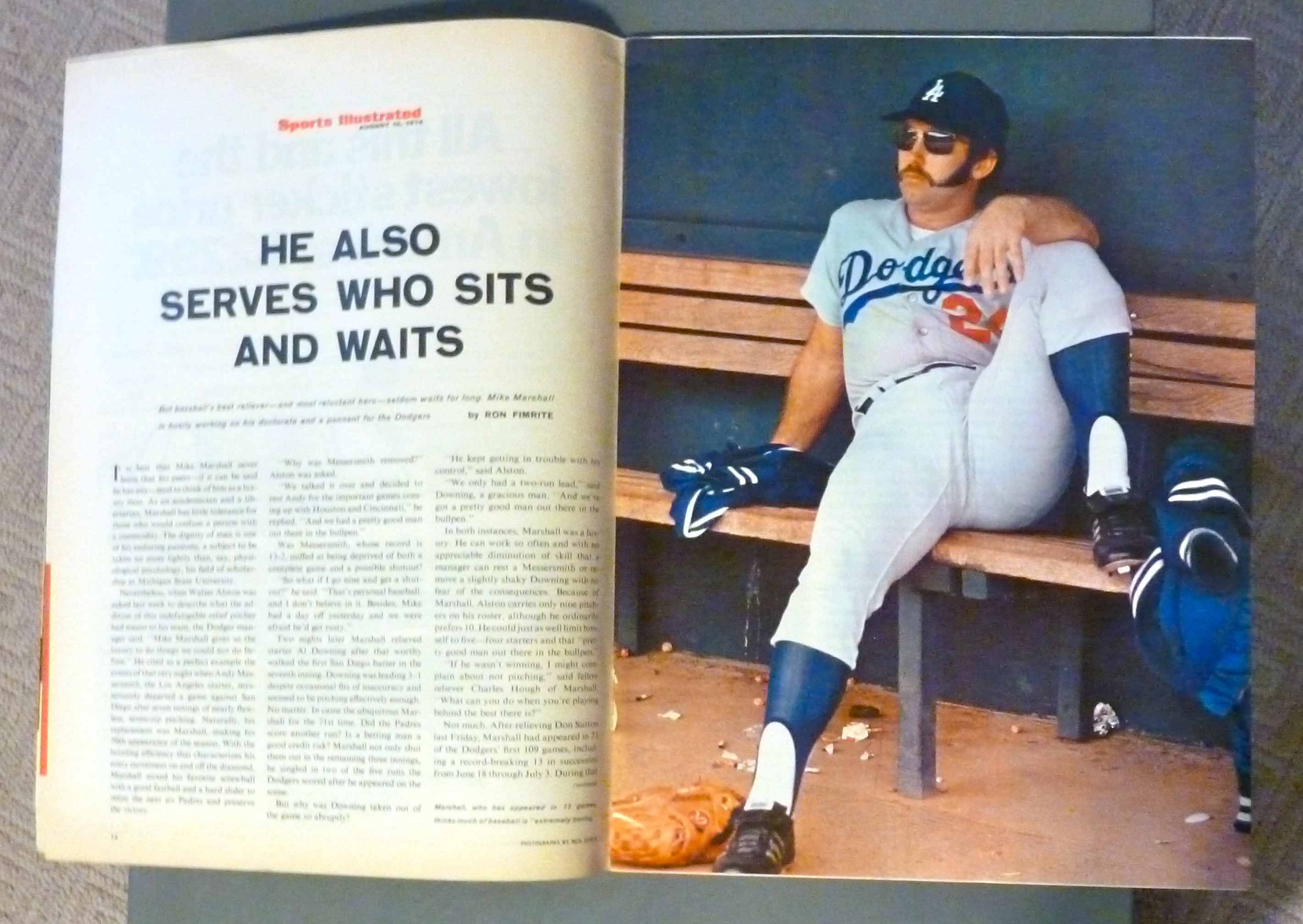 Sports Illustrated Magazine-Aug 12, 1974-Mike Marshall