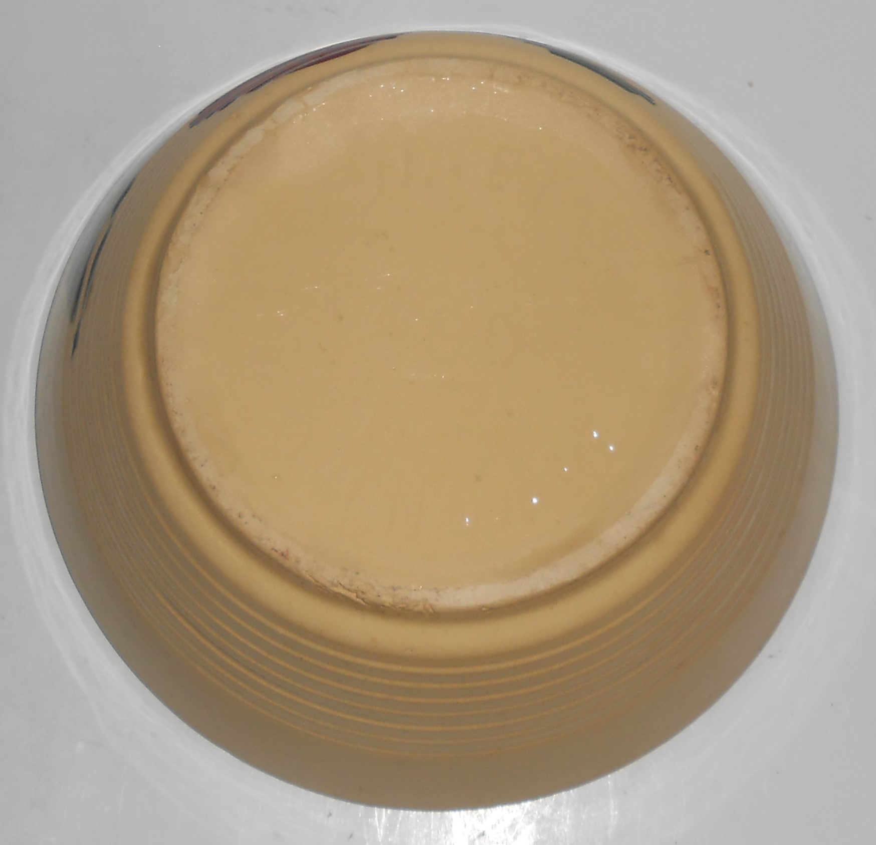 Vintage Watt Pottery Apple #600 Ribbed Baker