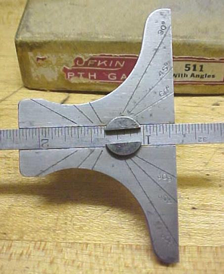 Lufkin No. 511 Depth Gage w/Angle & Box