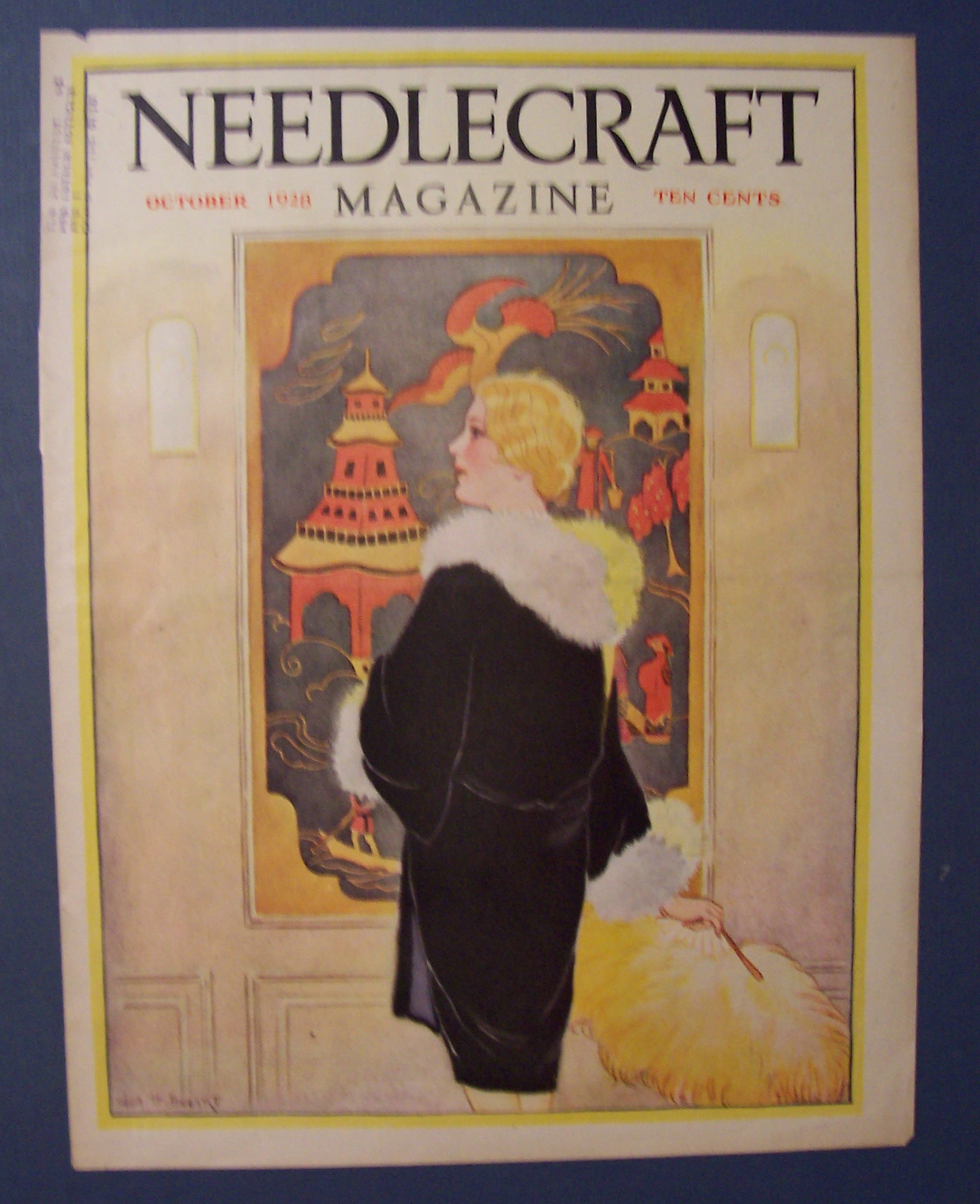 Needlecraft Magazine Cover By Bogart - October 1928