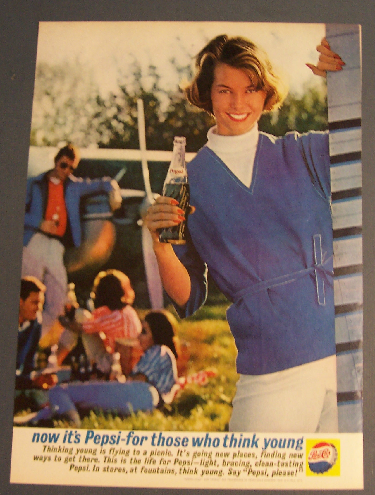 1961 Pepsi-Cola (Pepsi) with Woman Holding Bottle