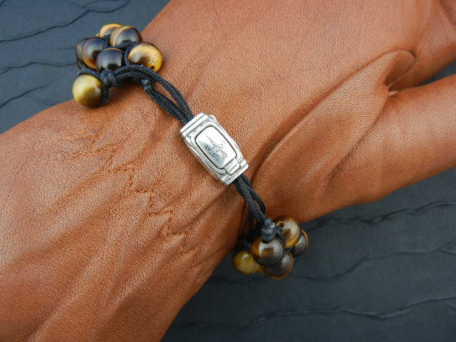 David Yurman Tigerseye Sterling Silver Spiritual Bracel