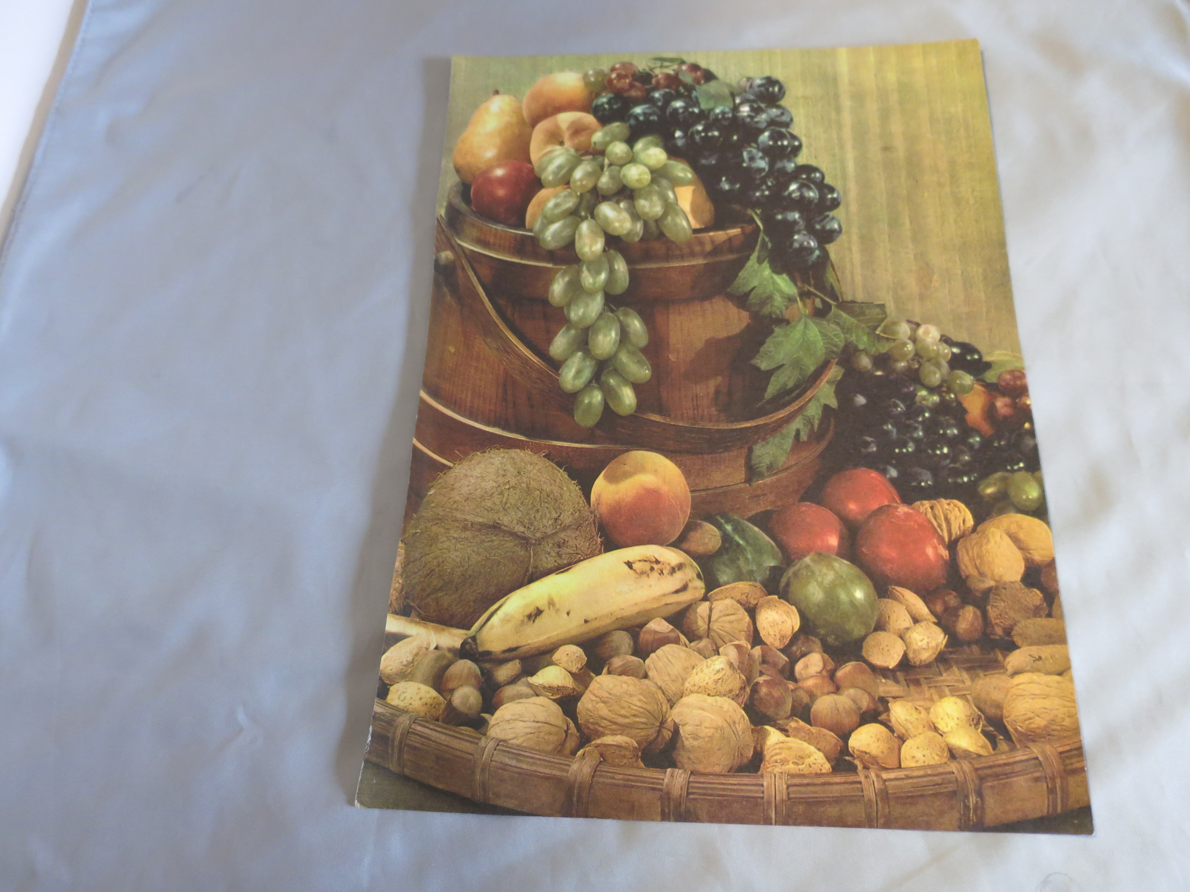 Fall Harvest Fruit Nuts in Sugar Bucket Book Print