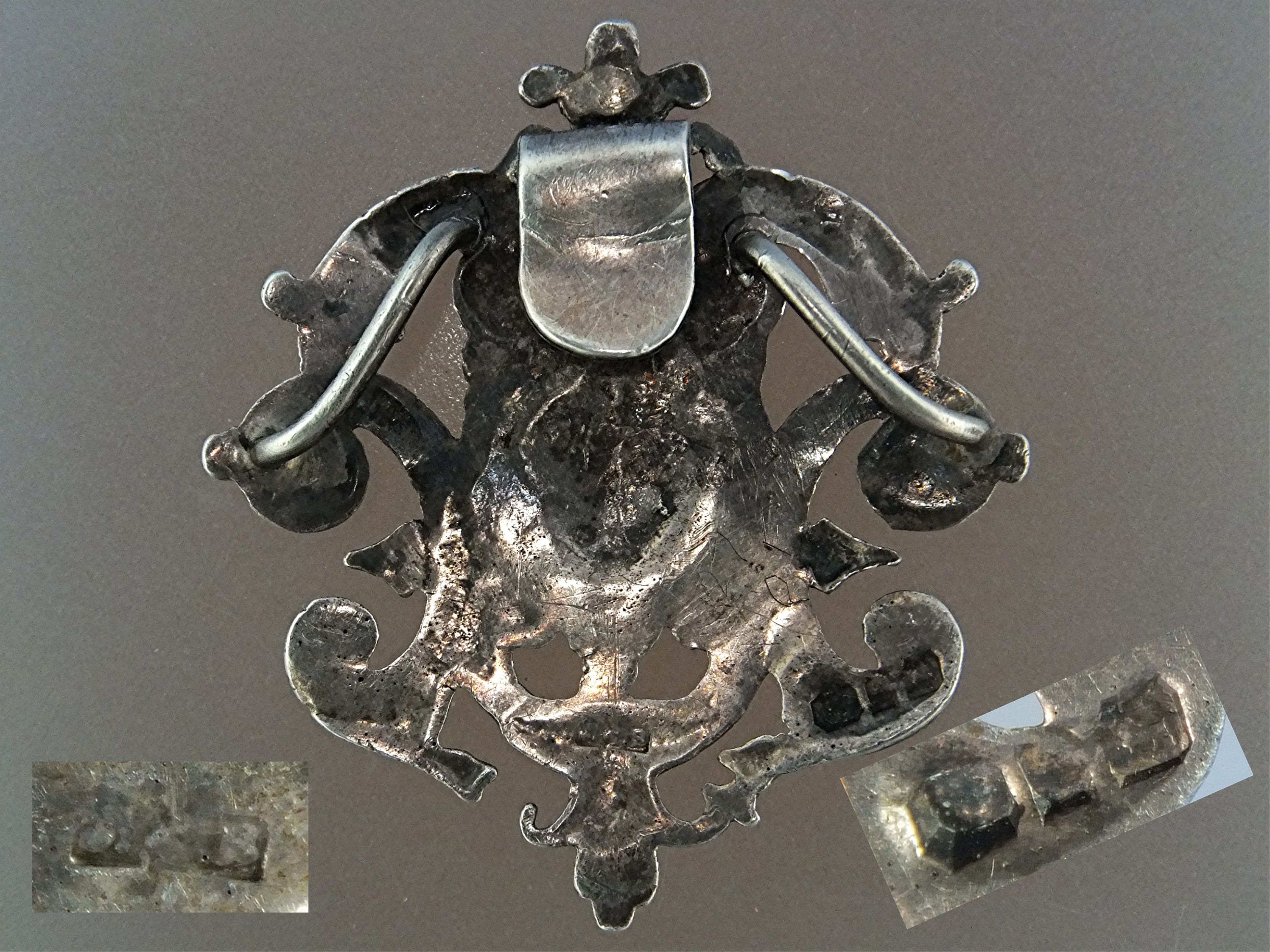 Pendant Sterling Silver Antique Scrolls Gargoyle