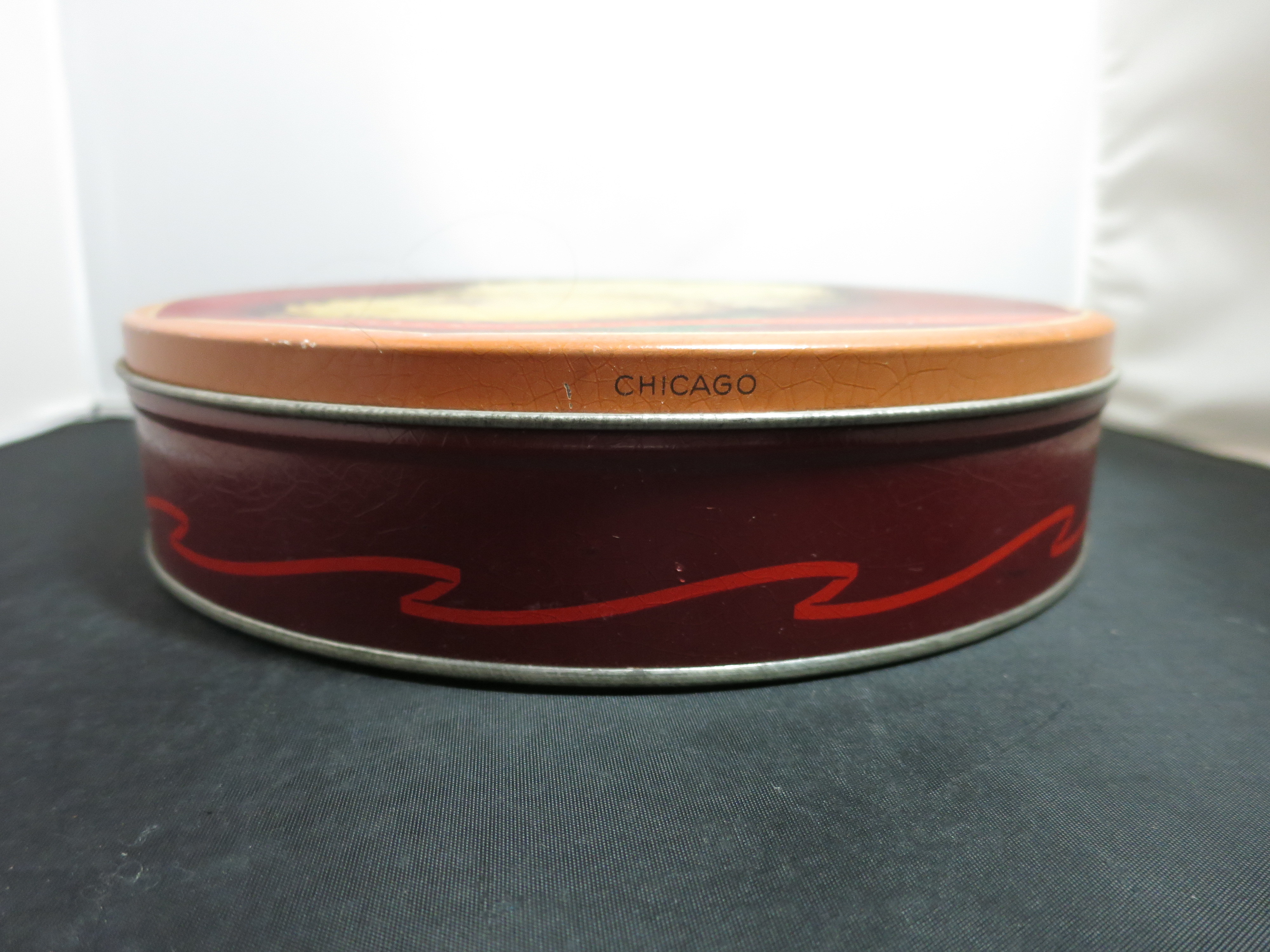 Mrs Stevens Candies Tin Floral Antique circa 1920s