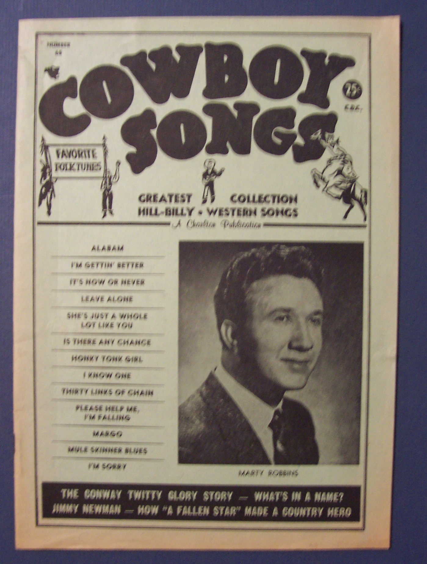Cowboy Songs Magazine - Jan 1961 - Marty Robbins Cover