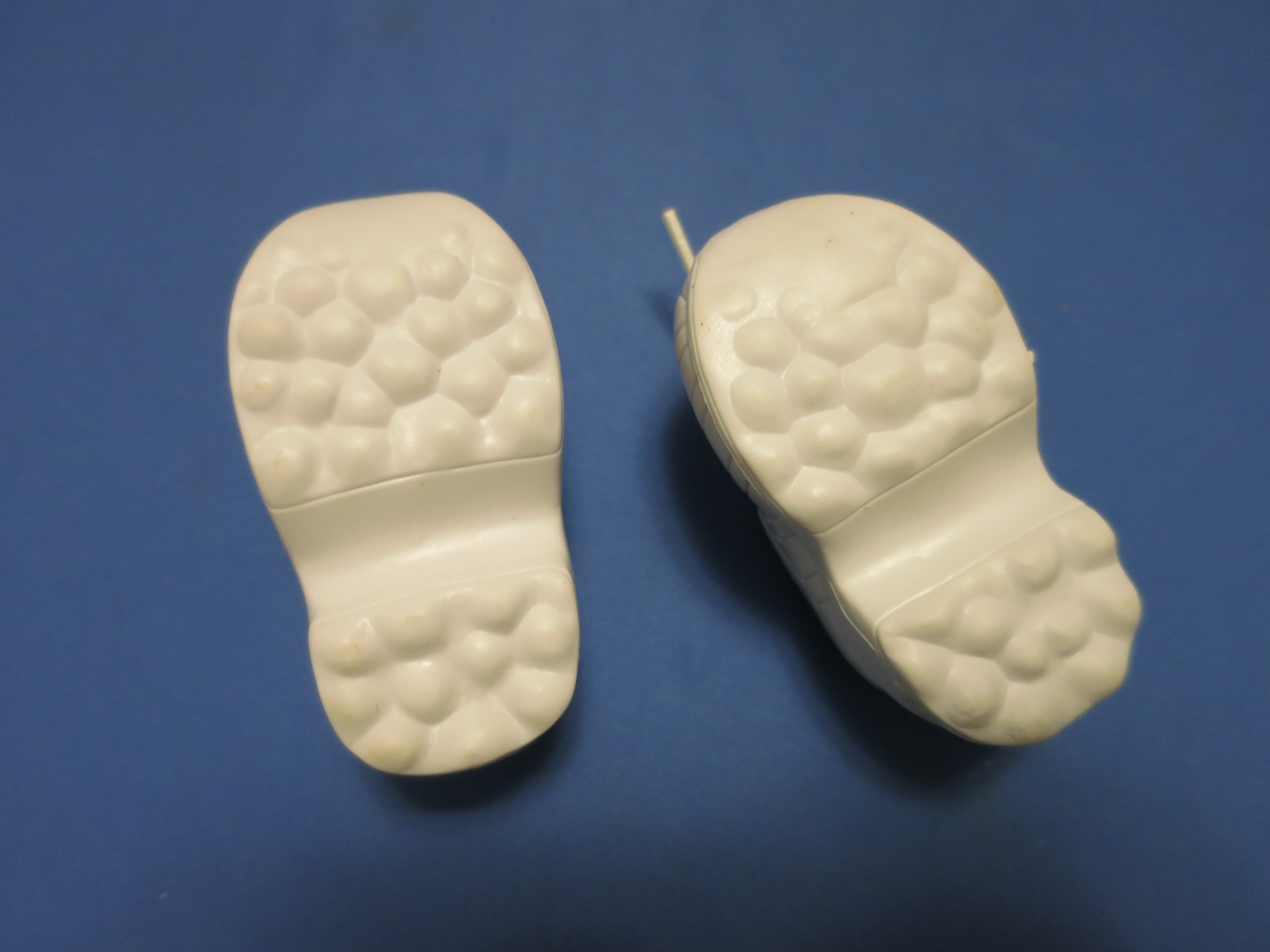 Doll Shoes White Rubber tie heels