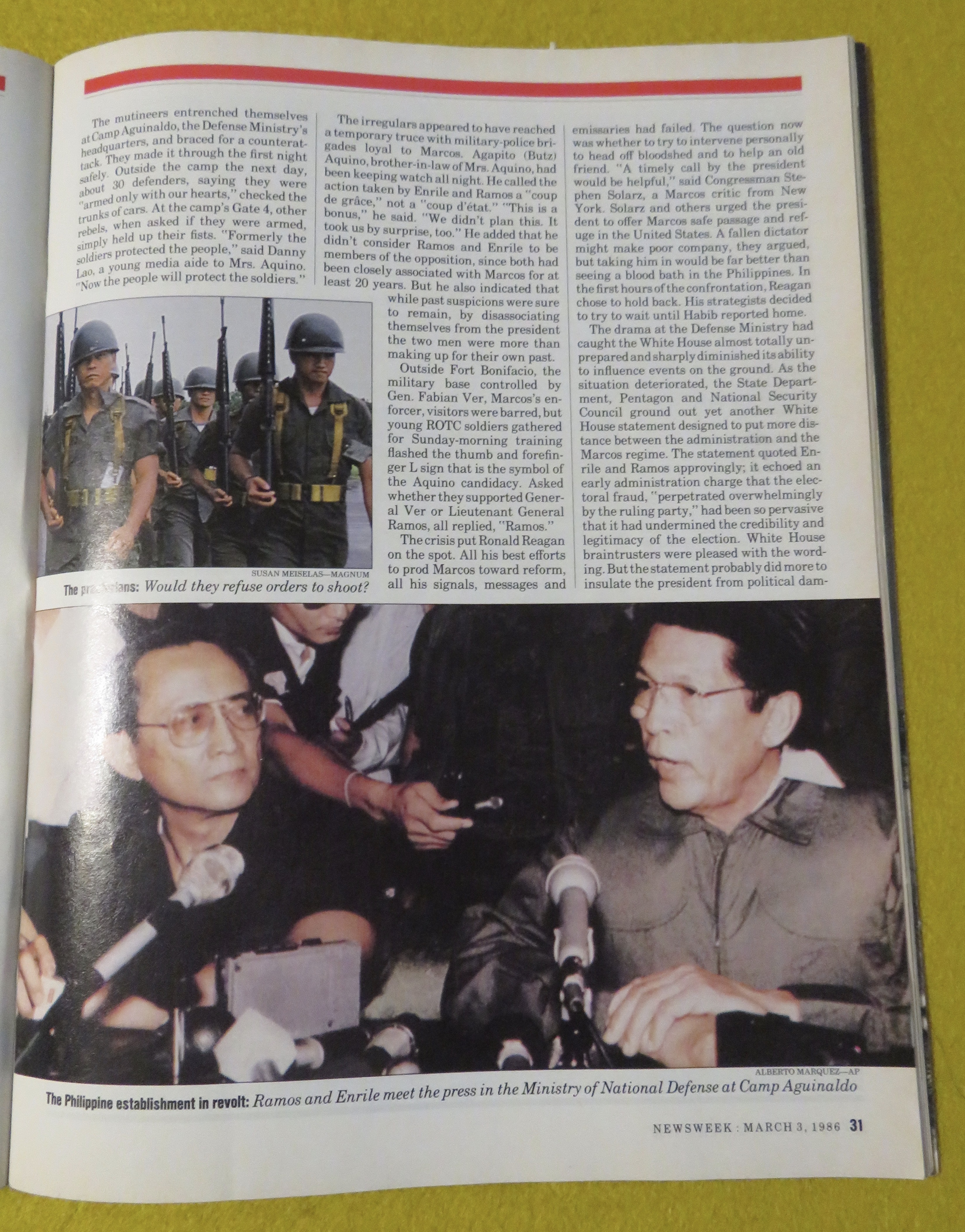 Newsweek Magazine - March 3, 1986 - Showdown