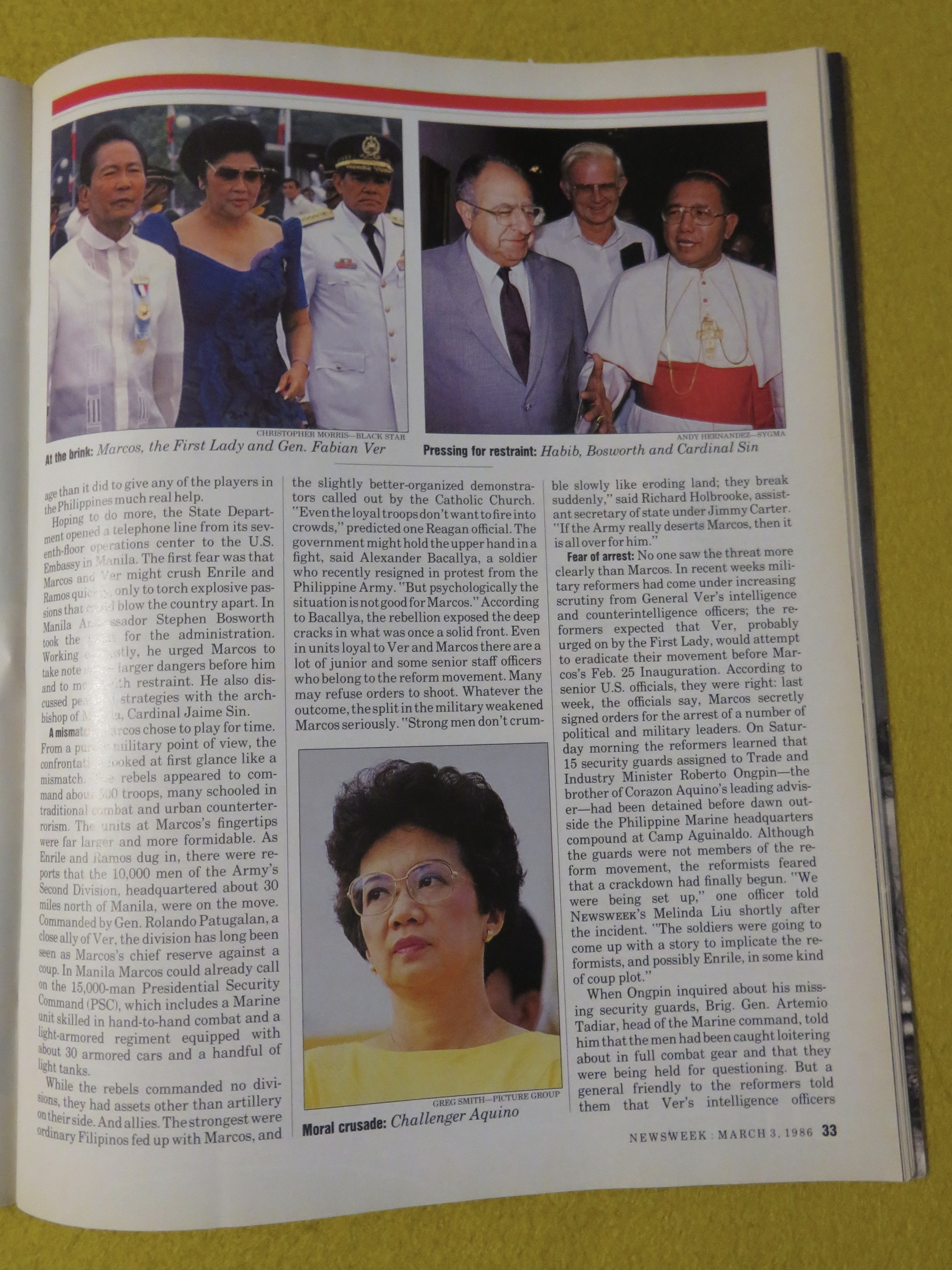 Newsweek Magazine - March 3, 1986 - Showdown