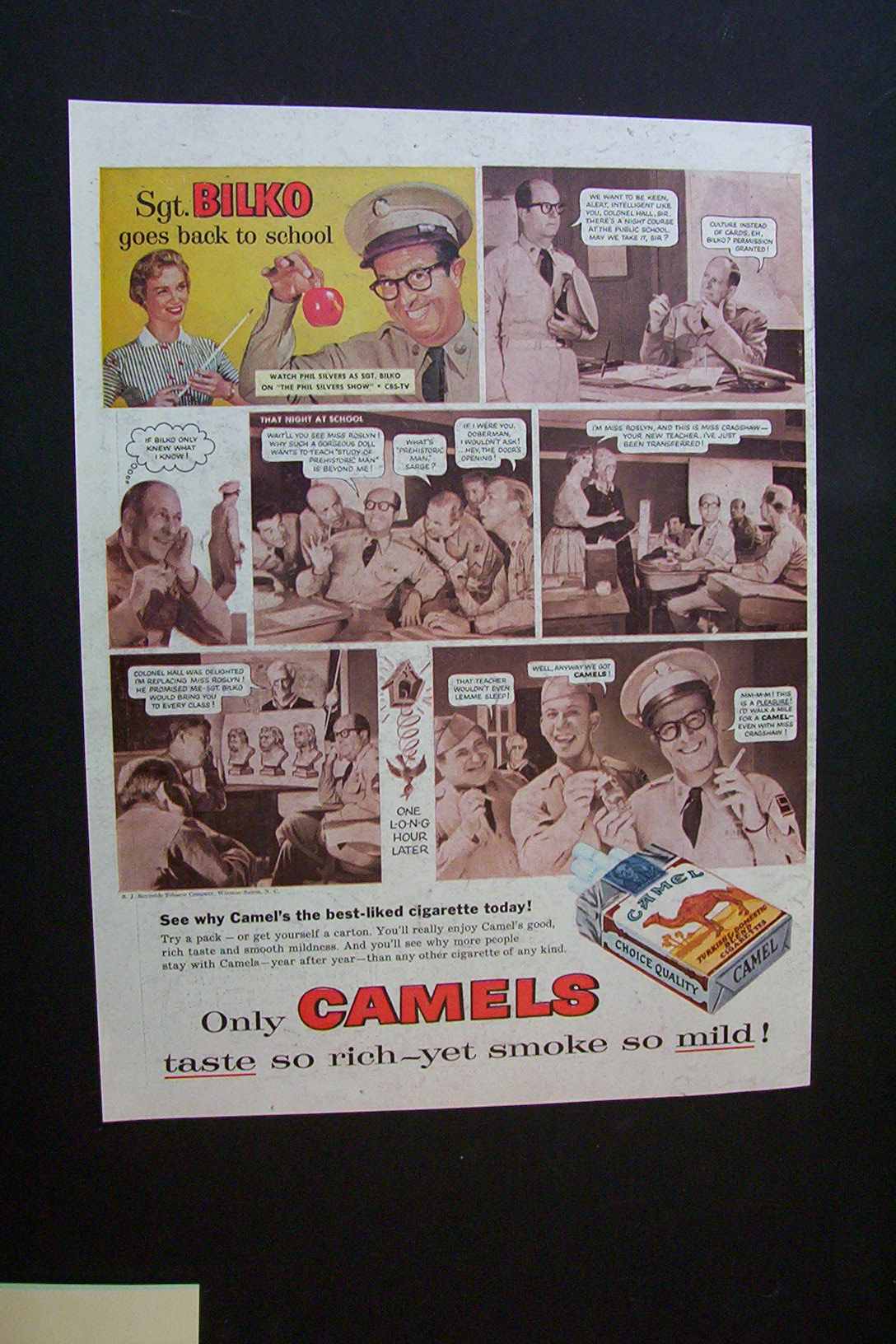 1956 Camel Cigarettes with Phil Silvers as Sgt. Bilko